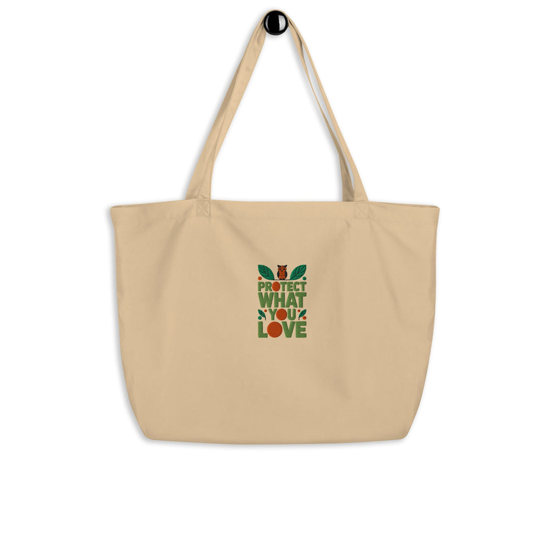 Large organic tote bag