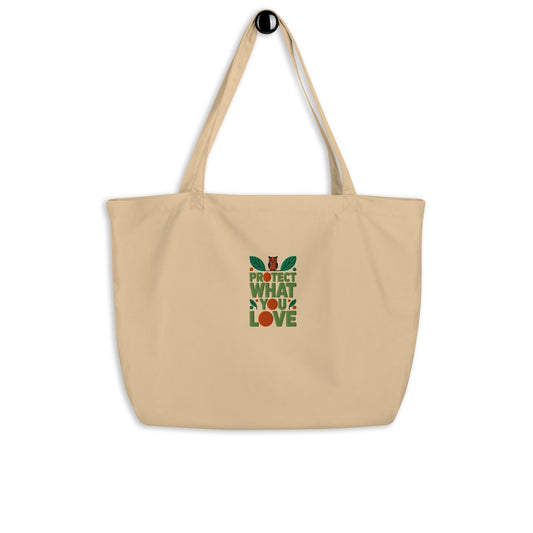 Large organic tote bag