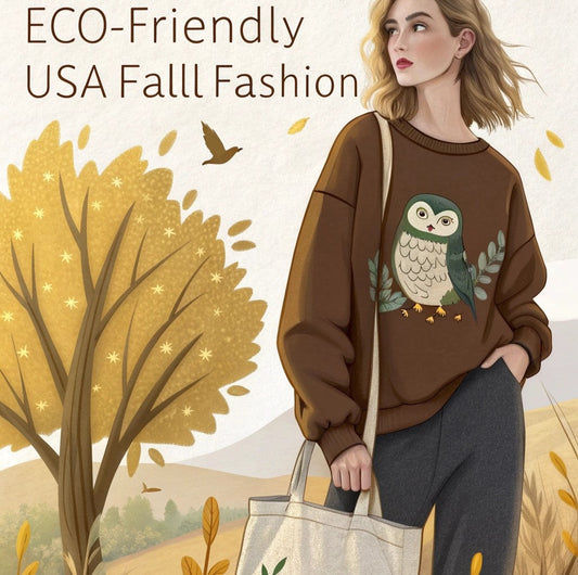 Elevate your fall fashion with owl-inspired, eco-friendly styles in the USA—organic fabrics, earthy tones, and ethical designs.