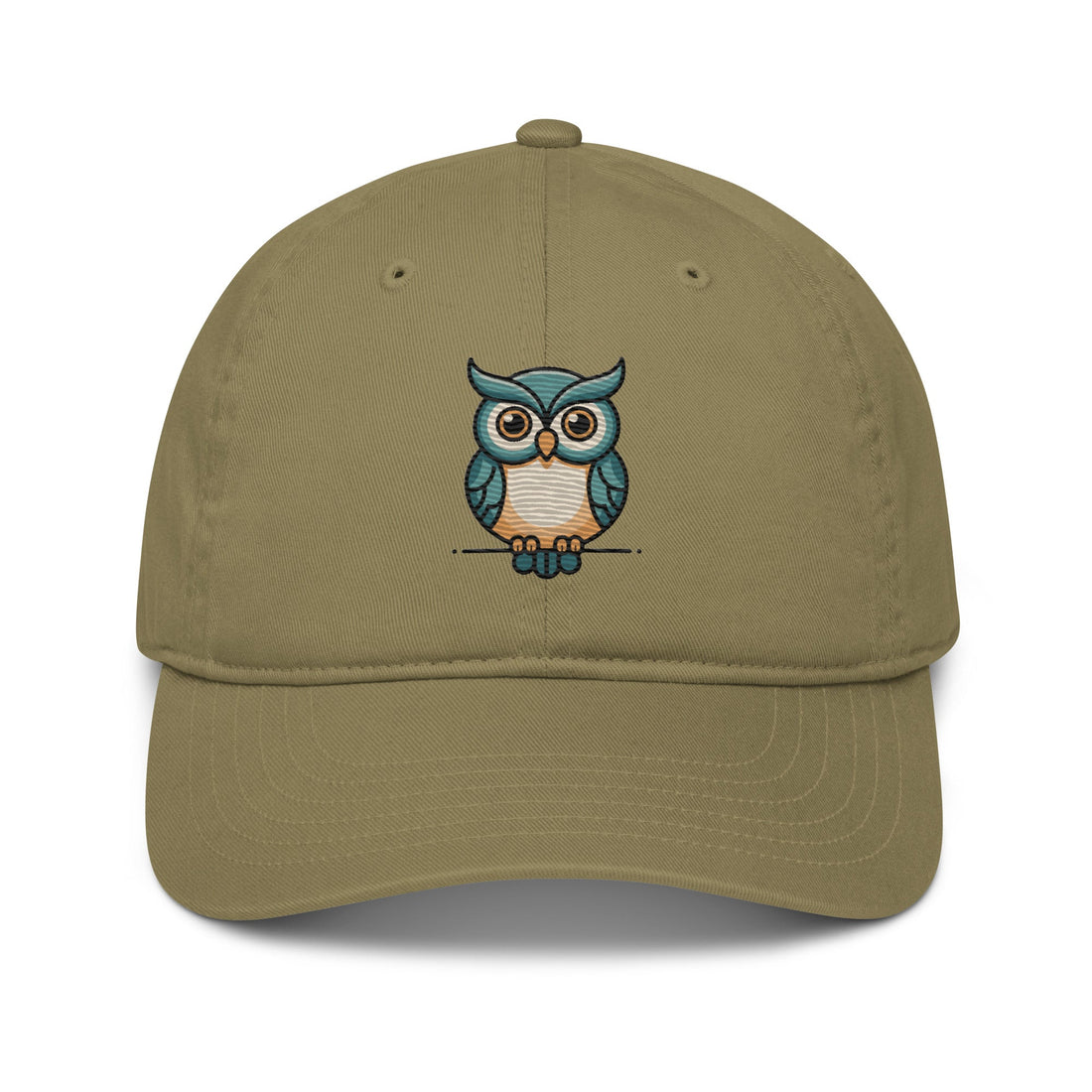 Owl-Themed Embroidered Organic Dad Hat | Sustainable Style for Father’s Day & Everyday Wear