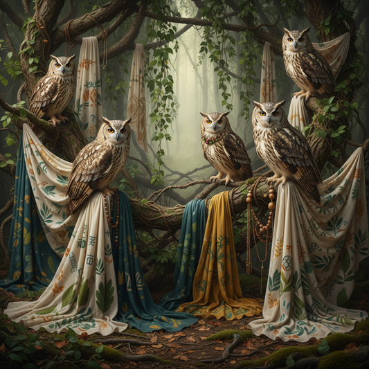 Owls of Mystery Nature's Guardians in Sustainable Fashion