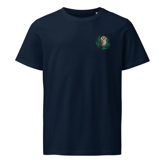 Unisex Organic Mid-Light T-Shirt – Hope Owl Print | Eco-Friendly Owl Clothing