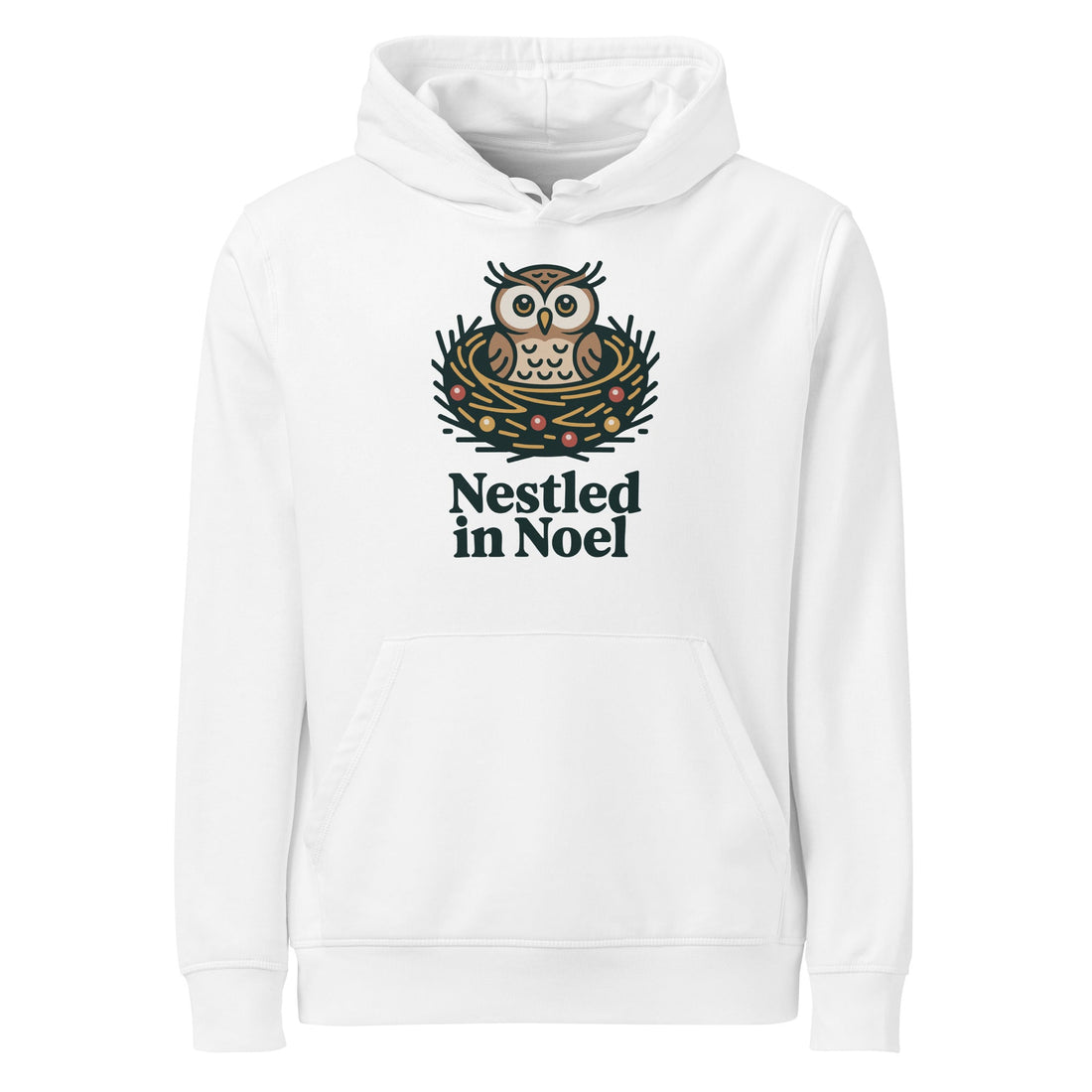 Unisex Organic Mid-Weight Hoodie – Soft Eco-Friendly Owl Comfort for Winter Days