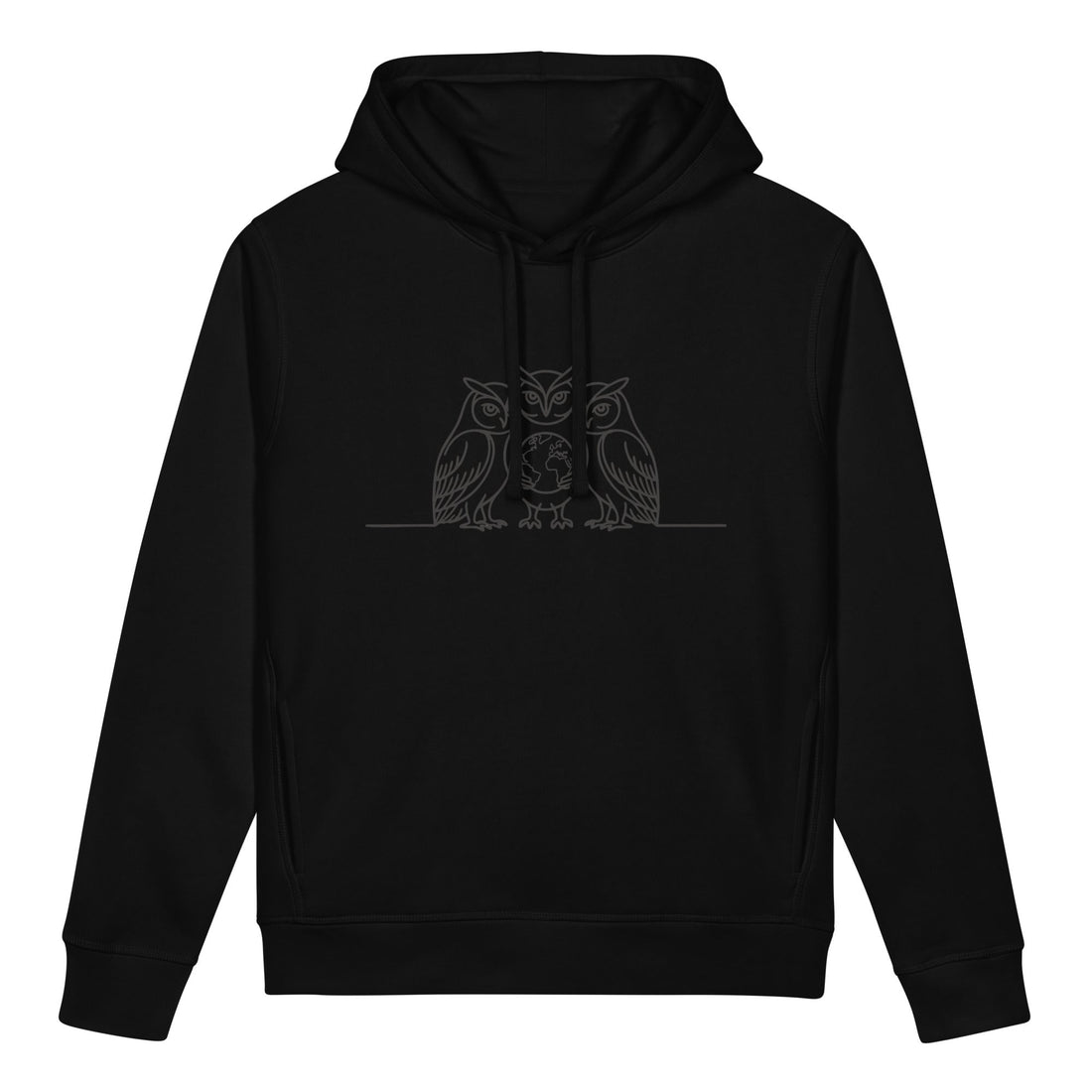 Unisex Organic Sweatshirt – Gentle Owl Print | Eco-Friendly Owl Clothing