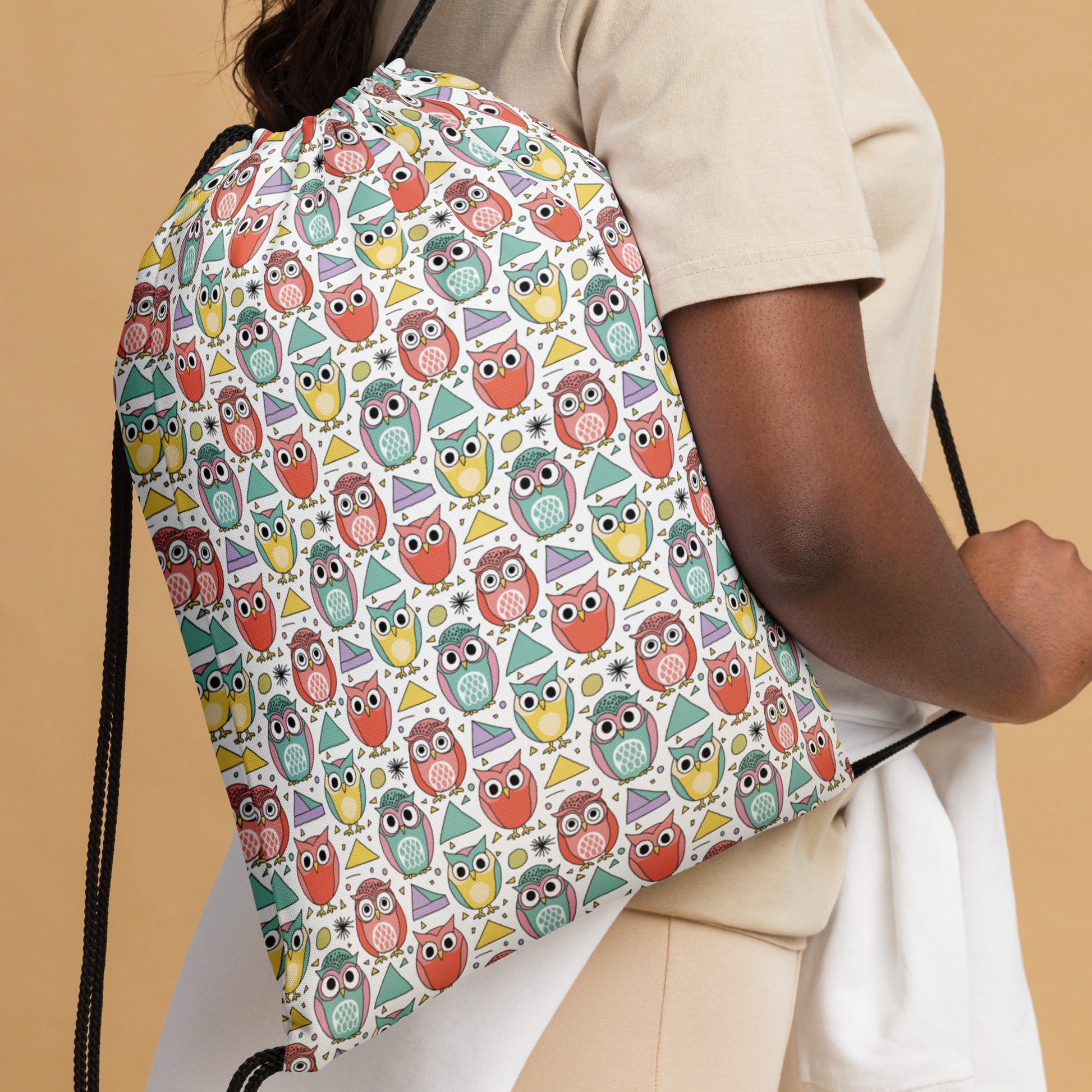 Owl-Themed Drawstring Bag – Stylish, Practical, and Perfect for Everyday Use