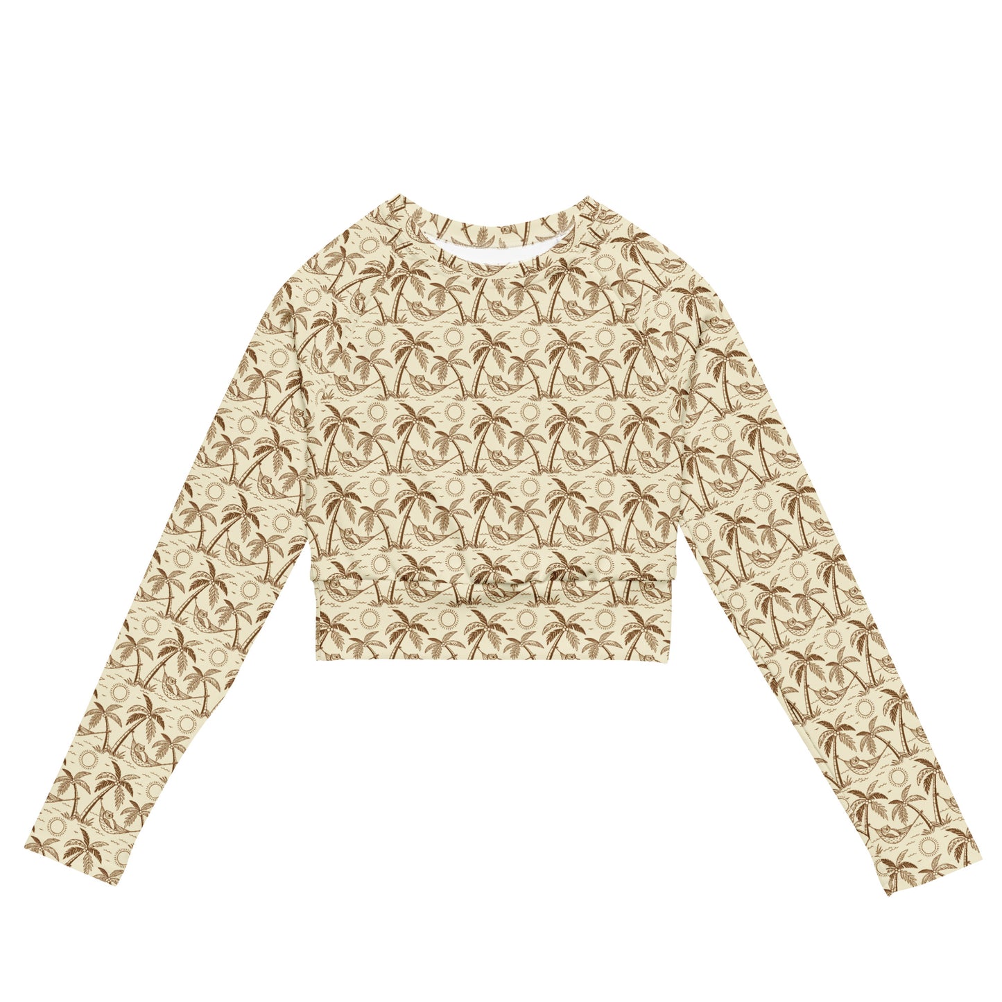 Owl-Themed Recycled Long-Sleeve Crop Top – Sustainable Style for Nature-Loving Trendsetters 6XL Dudeily