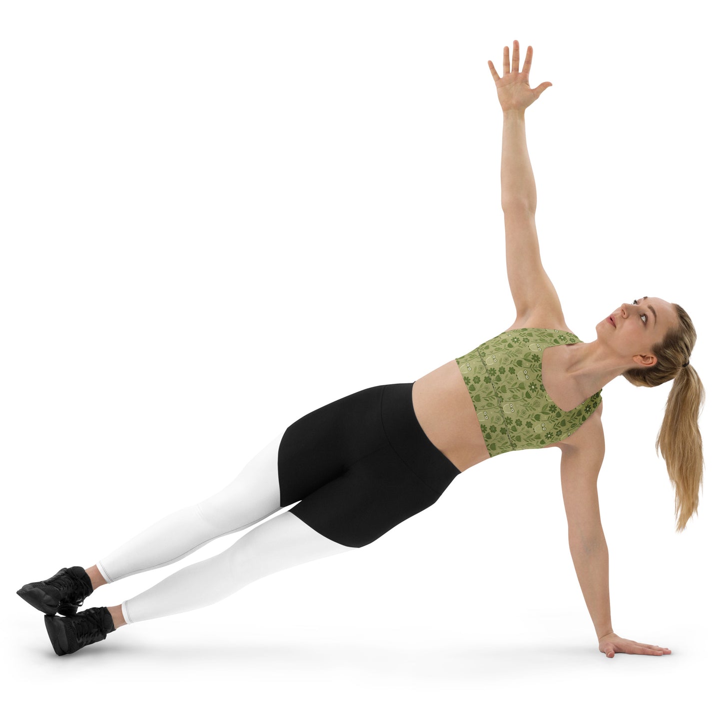 Owl-Themed Recycled Longline Sports Bra – Sustainable Support for Eco-Conscious Movement Dudeily
