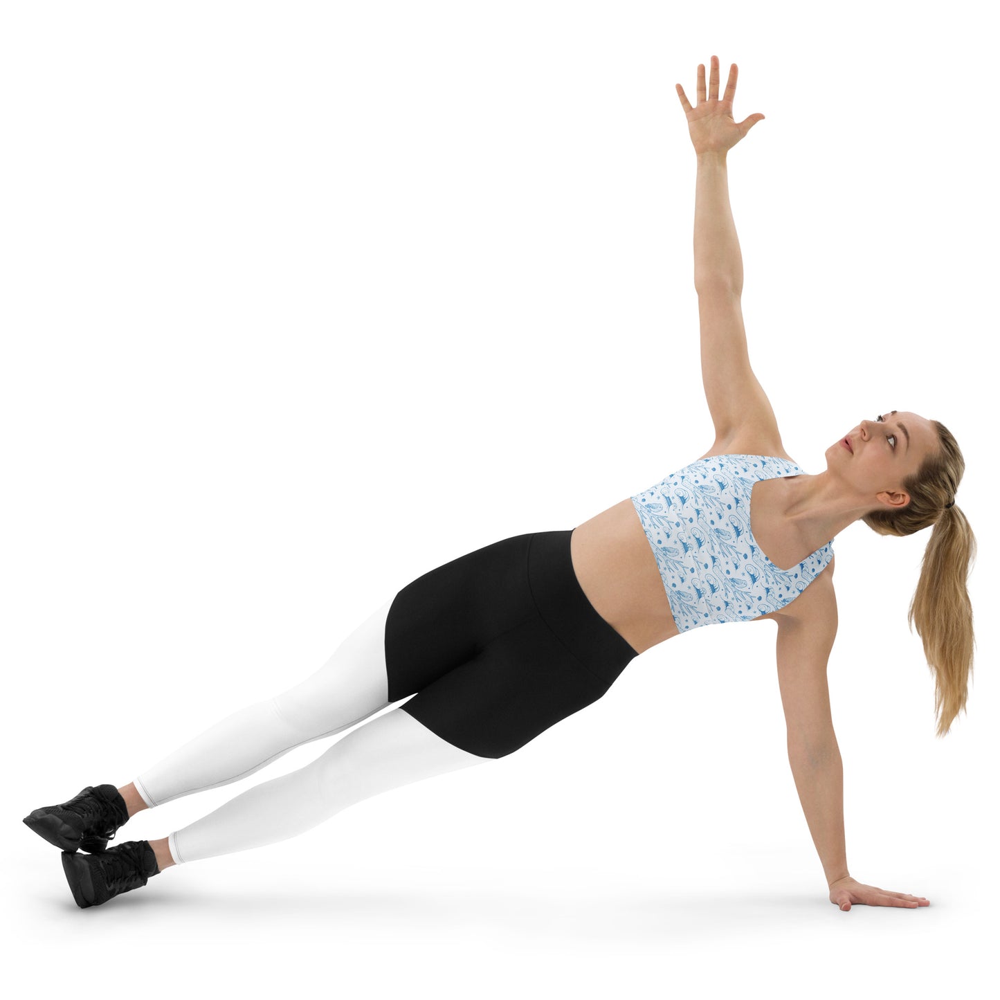 Nature-Inspired Owl Recycled Longline Sports Bra – Ultimate Eco-Friendly Activewear Dudeily