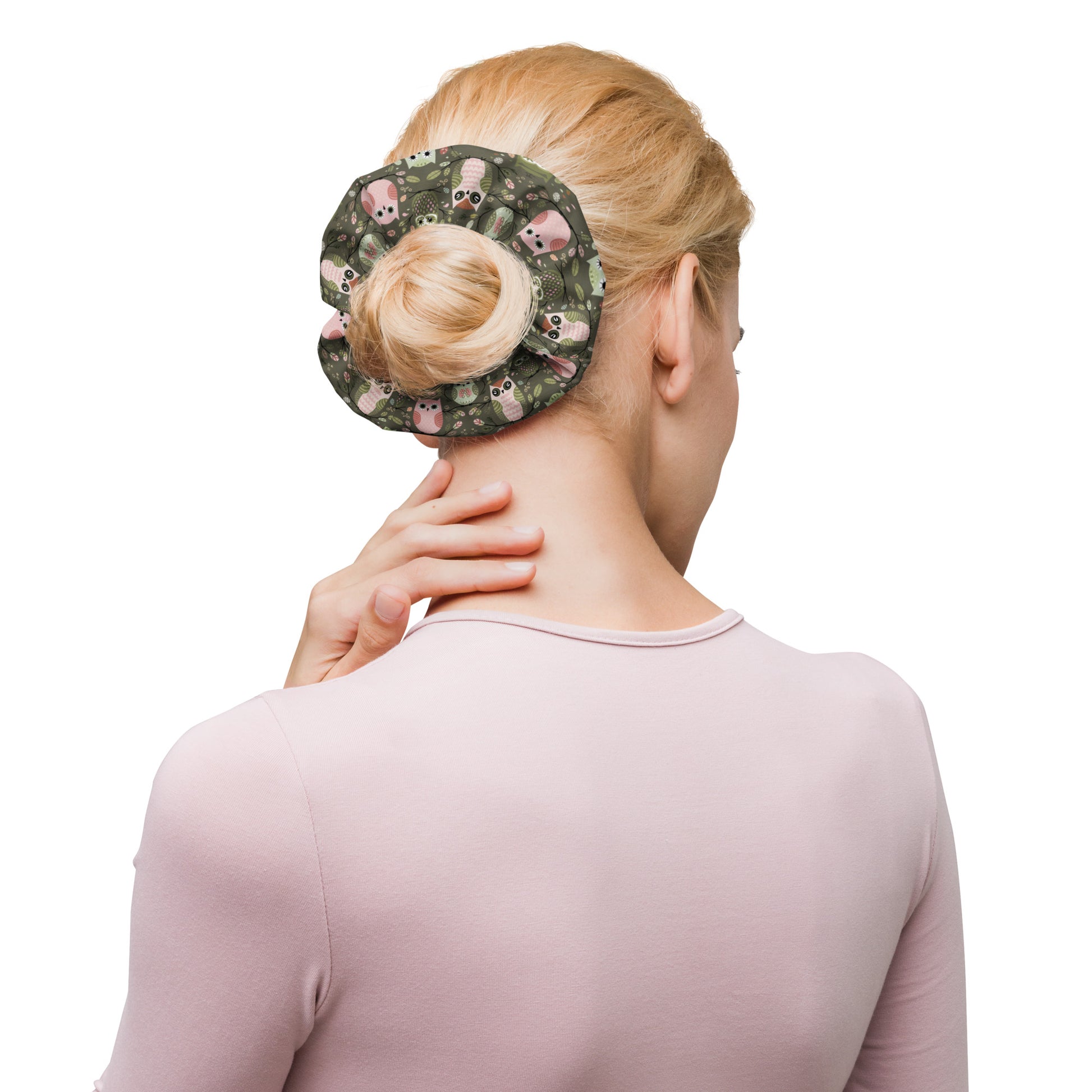 Recycled Scrunchie: Stylish and Eco-Friendly Owl-Themed Hair Accessory Default Title Dudeily