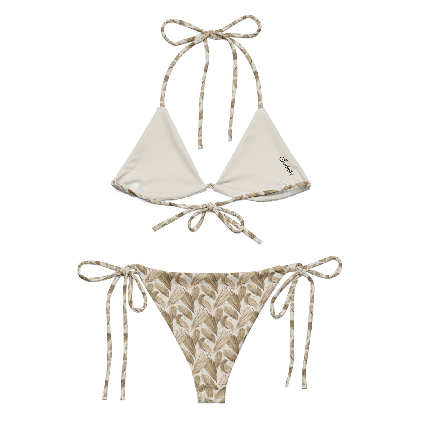 All-Over Print Recycled String Bikini – Eco-Friendly Swimwear Dudeily