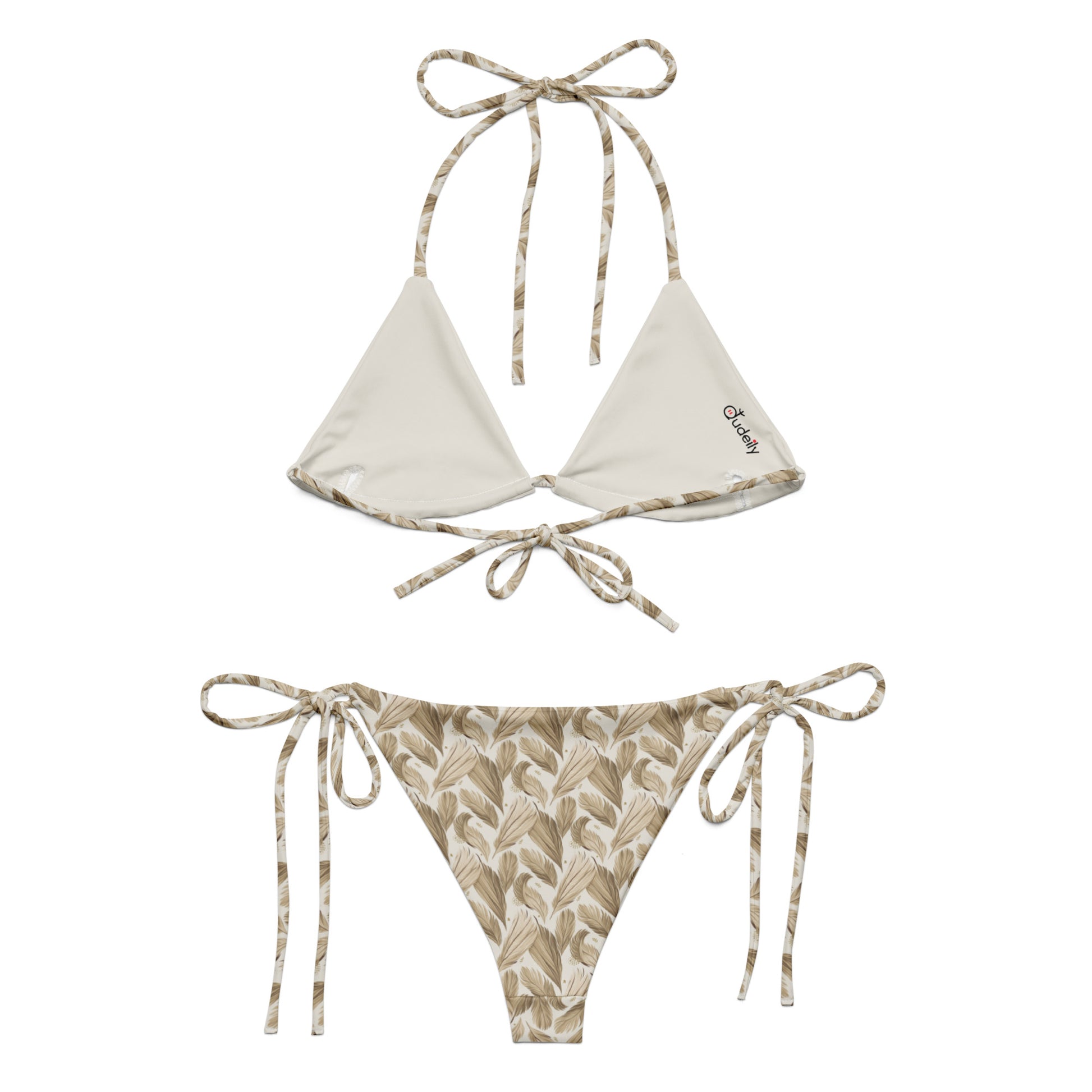 All-Over Print Recycled String Bikini – Eco-Friendly Swimwear Dudeily