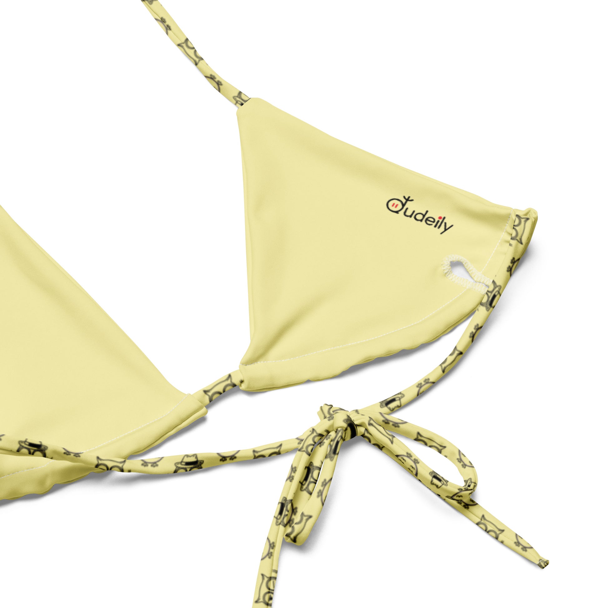 Owl-Themed All-Over Print Recycled String Bikini – Eco-Friendly Fashion Dudeily