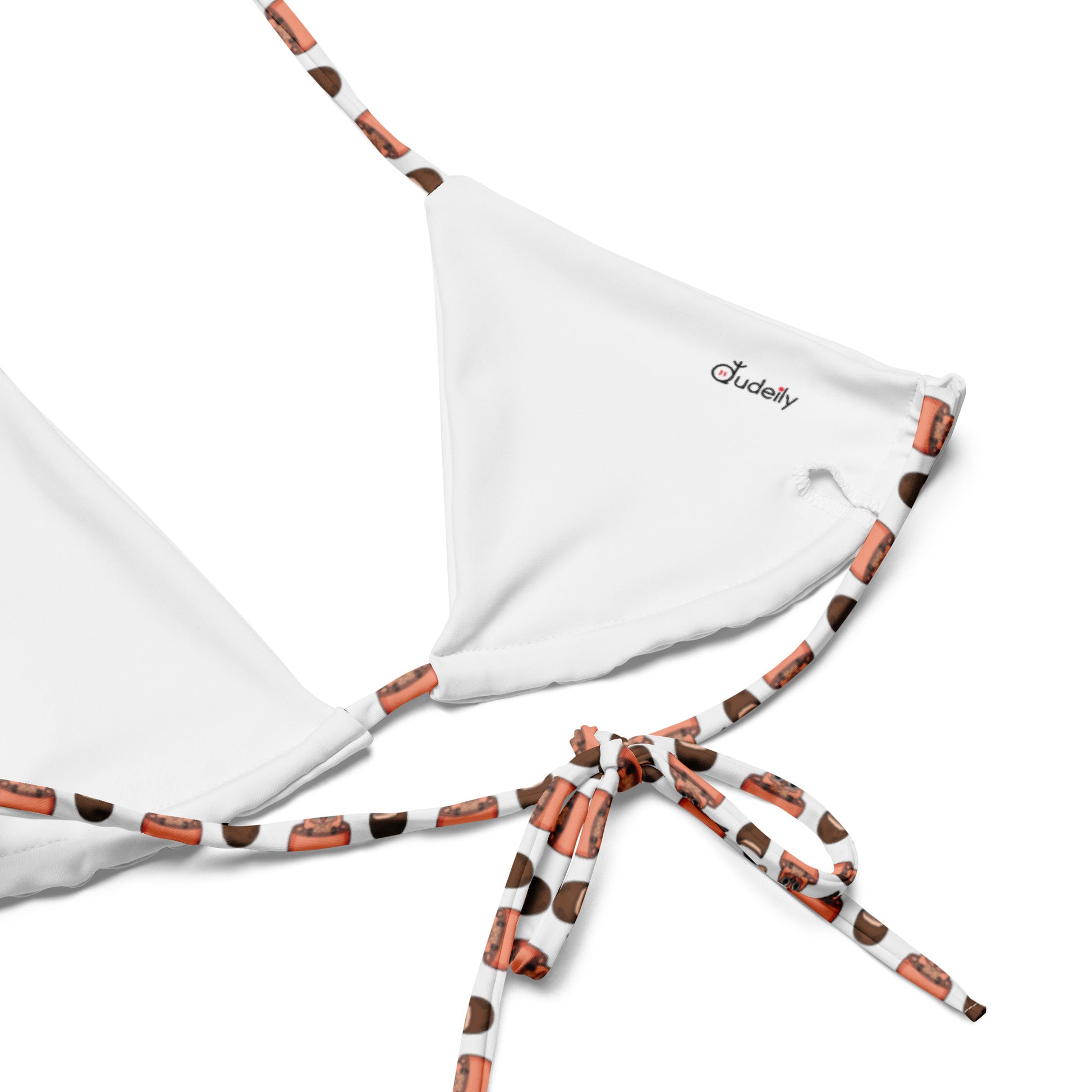 Wise Shores Recycled String Bikini – Owl-Themed All-Over Print Swimwear for Sustainable Living Dudeily