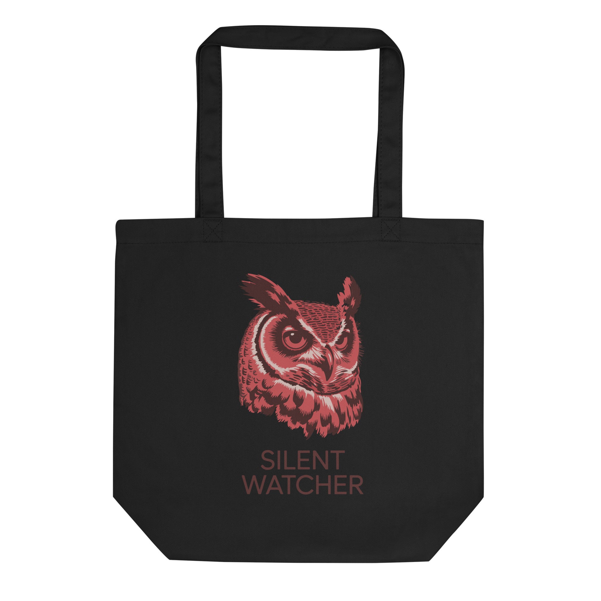 Eco Tote Bag: 'Silent Watcher' in Fall | Sustainable Owl Fashion USA Dudeily