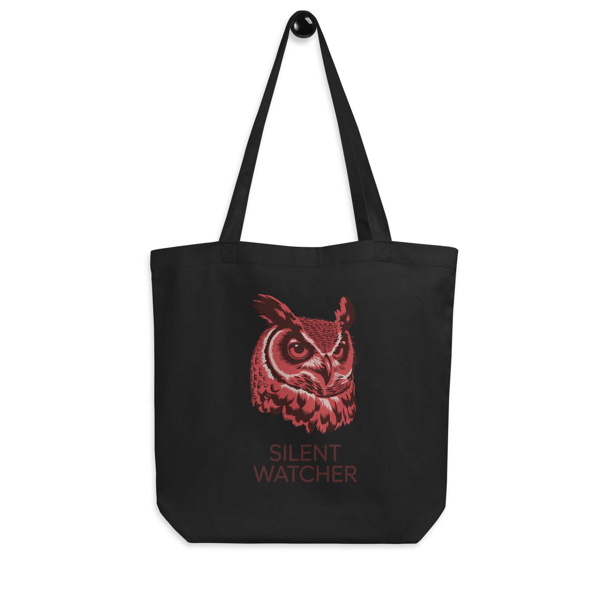 Eco Tote Bag: 'Silent Watcher' in Fall | Sustainable Owl Fashion USA Dudeily