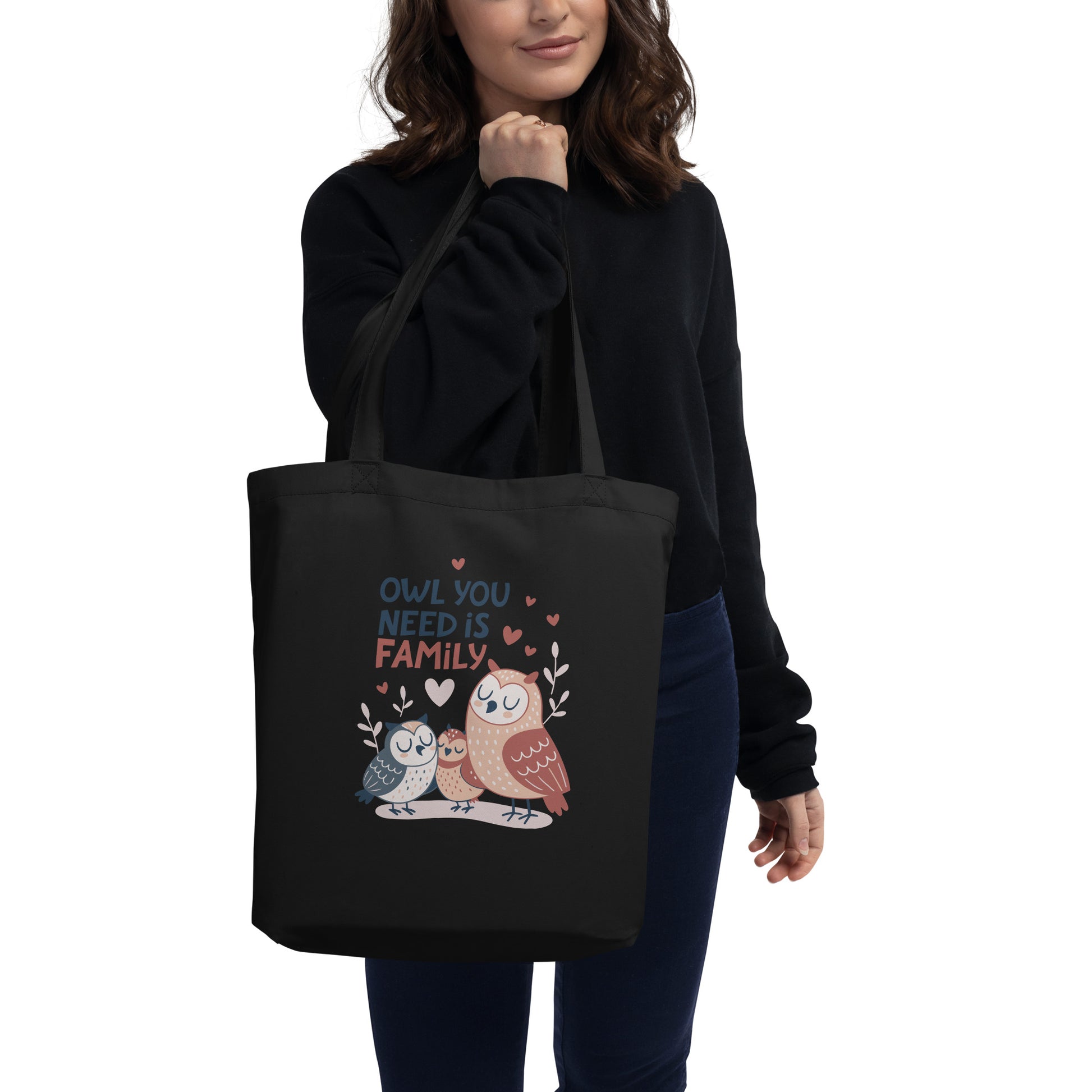 Eco Tote Bag – OwlTote Sustainable Fashion Companion for Family Day Outings Dudeily