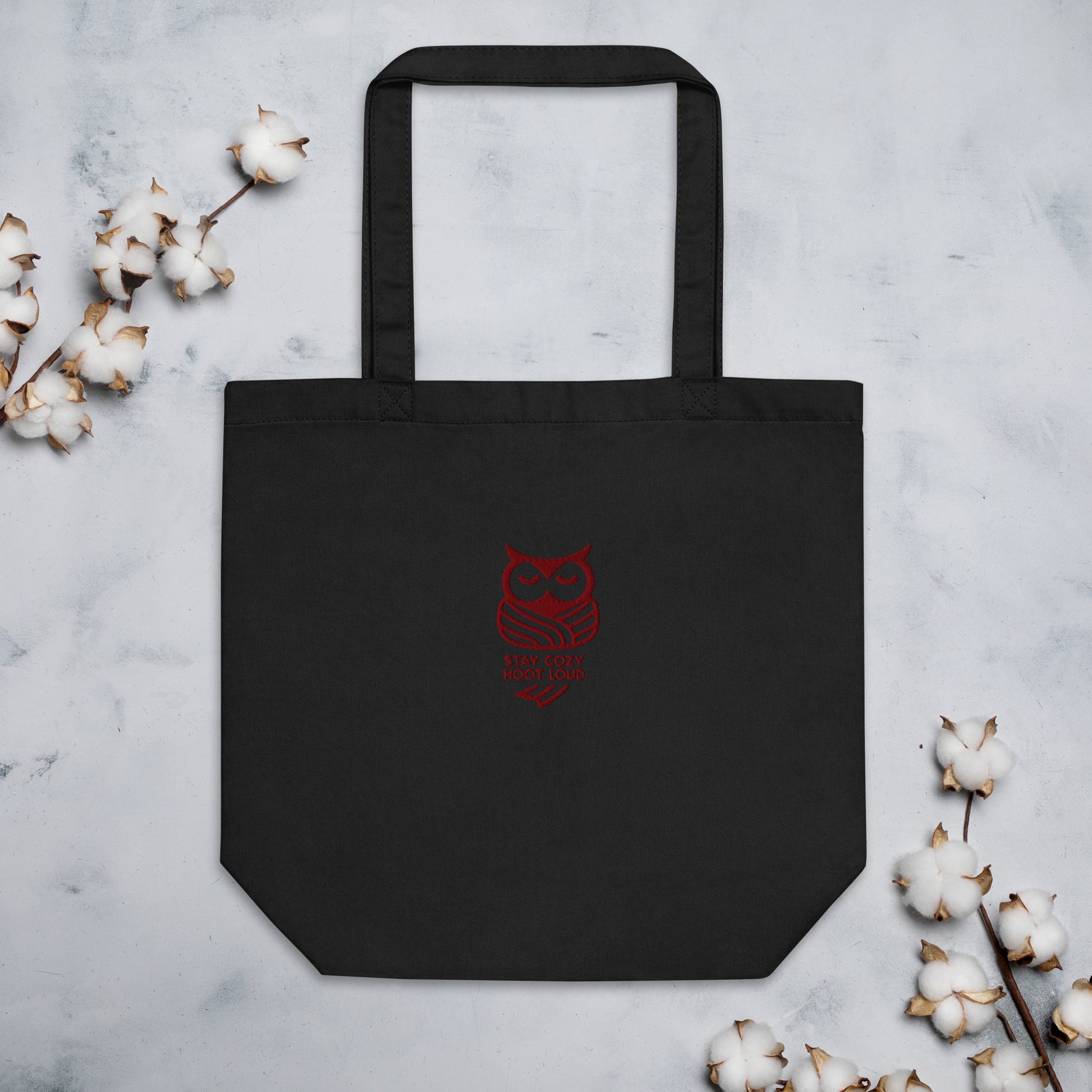Owl Eco Tote Bag: 'Stay Cozy Hoot Loud' in Fall | Sustainable Fashion USA Dudeily