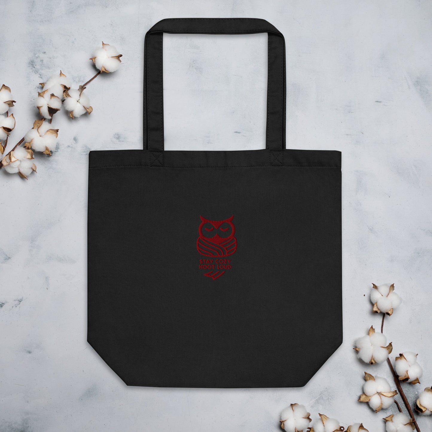Owl Eco Tote Bag: 'Stay Cozy Hoot Loud' in Fall | Sustainable Fashion USA Dudeily