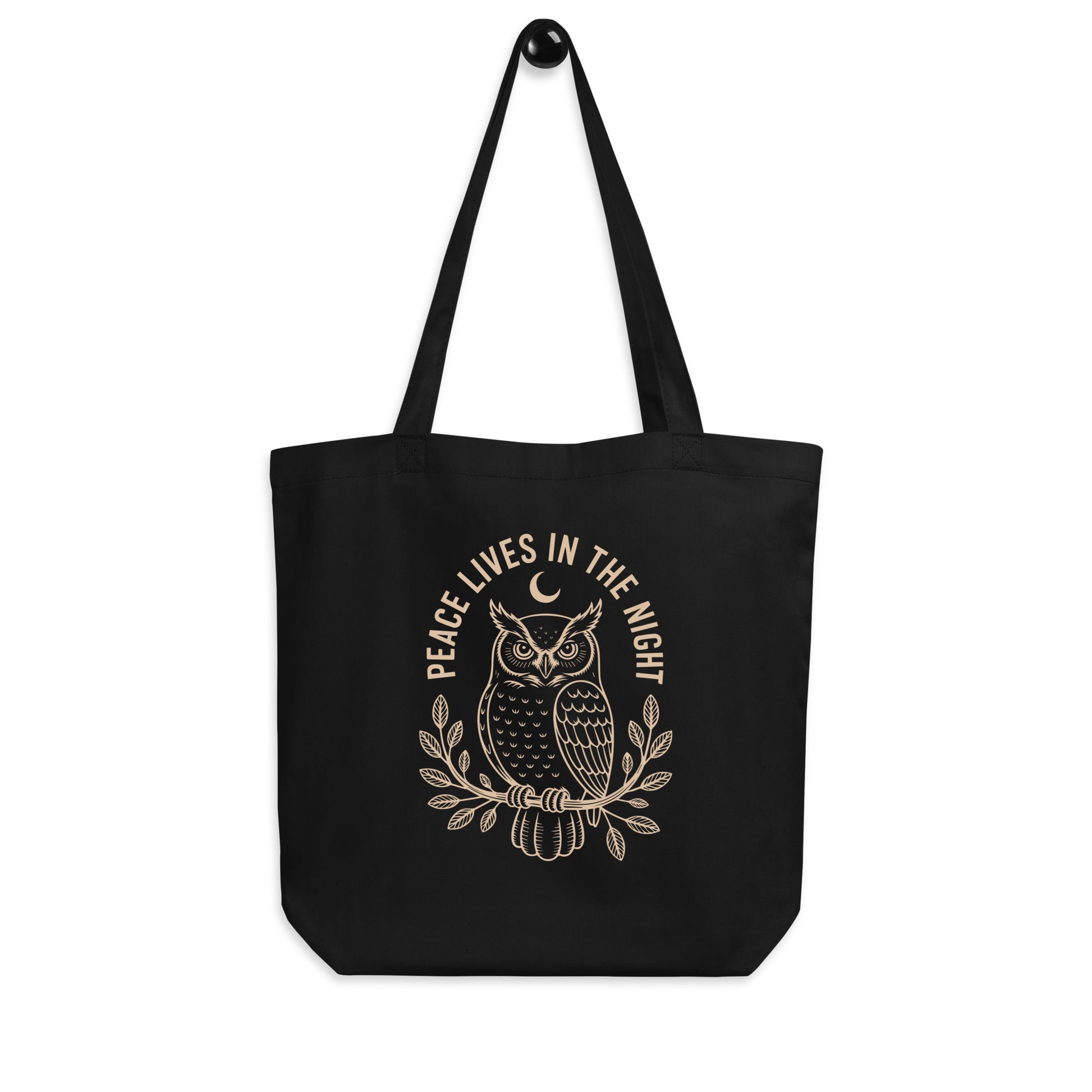 Eco Tote Bag: 'Peace in the Night' in Fall | Sustainable Owl Accessories USA Default Title Dudeily