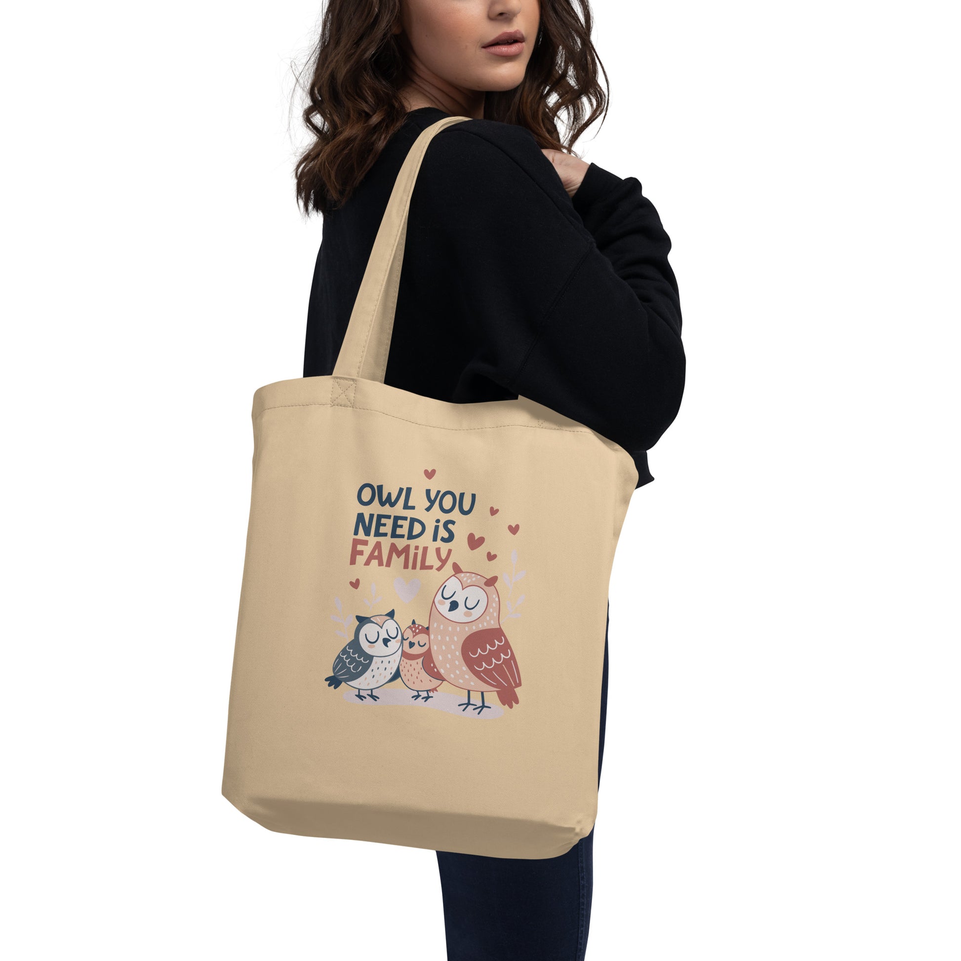 Eco Tote Bag – OwlTote Sustainable Fashion Companion for Family Day Outings Dudeily