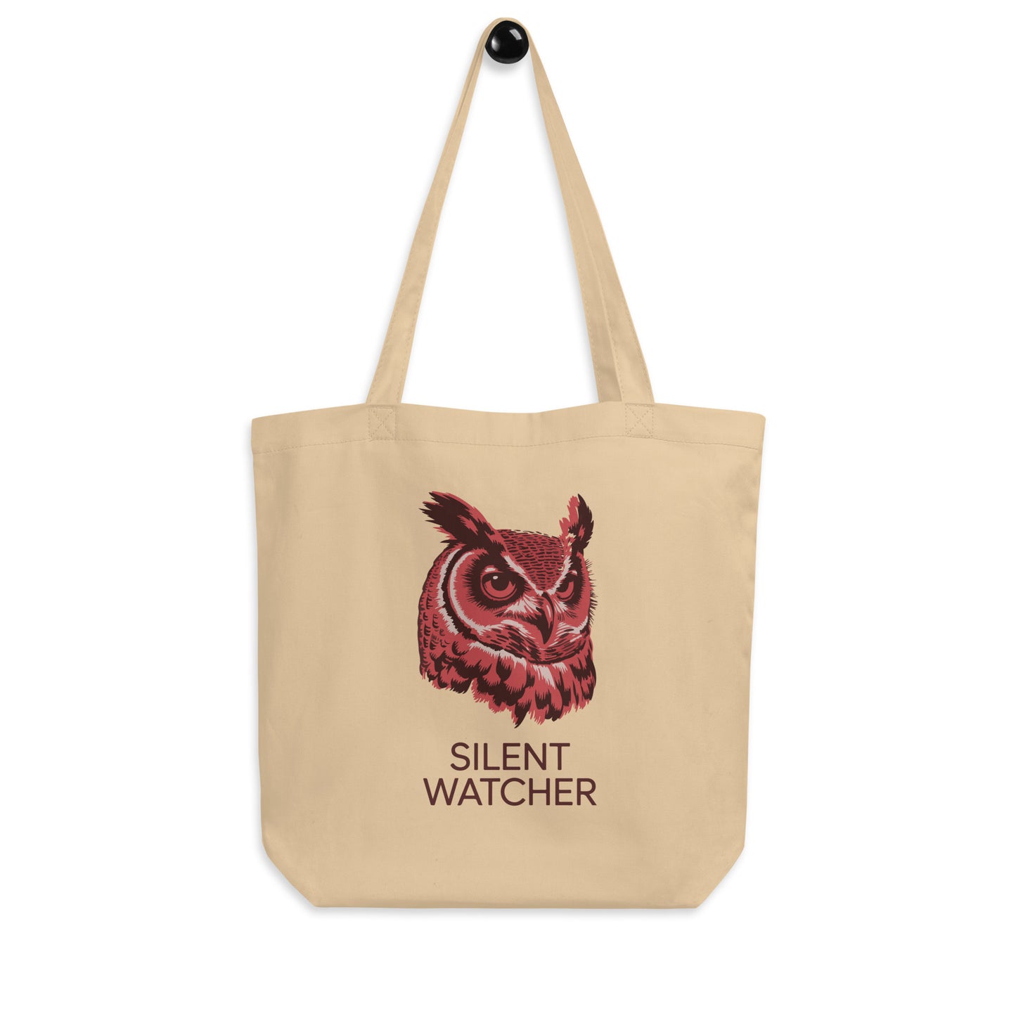 Eco Tote Bag: 'Silent Watcher' in Fall | Sustainable Owl Fashion USA Dudeily