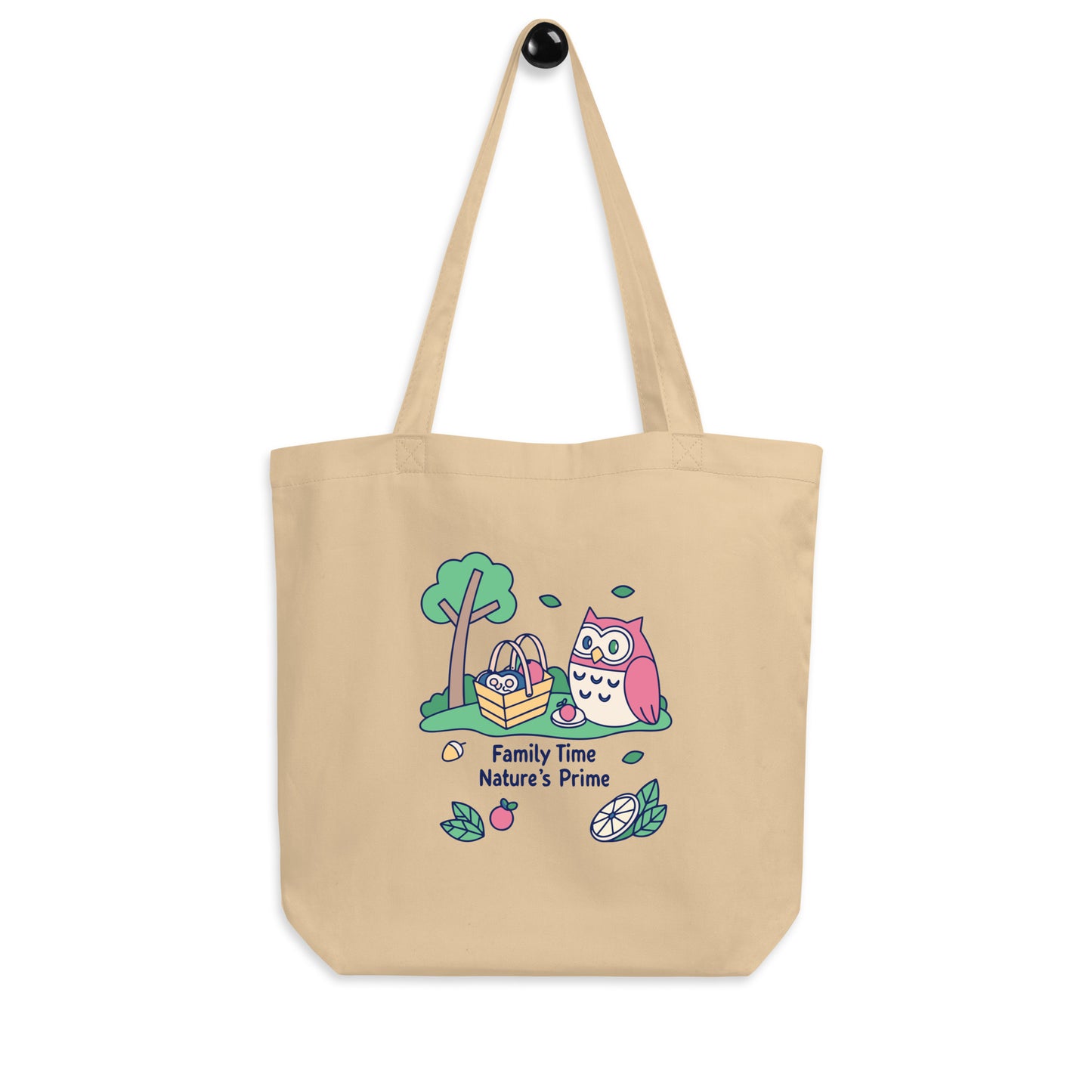 Eco Tote Bag – OwlTote Sustainable Fashion Carryall for Family Day Adventures Oyster Dudeily