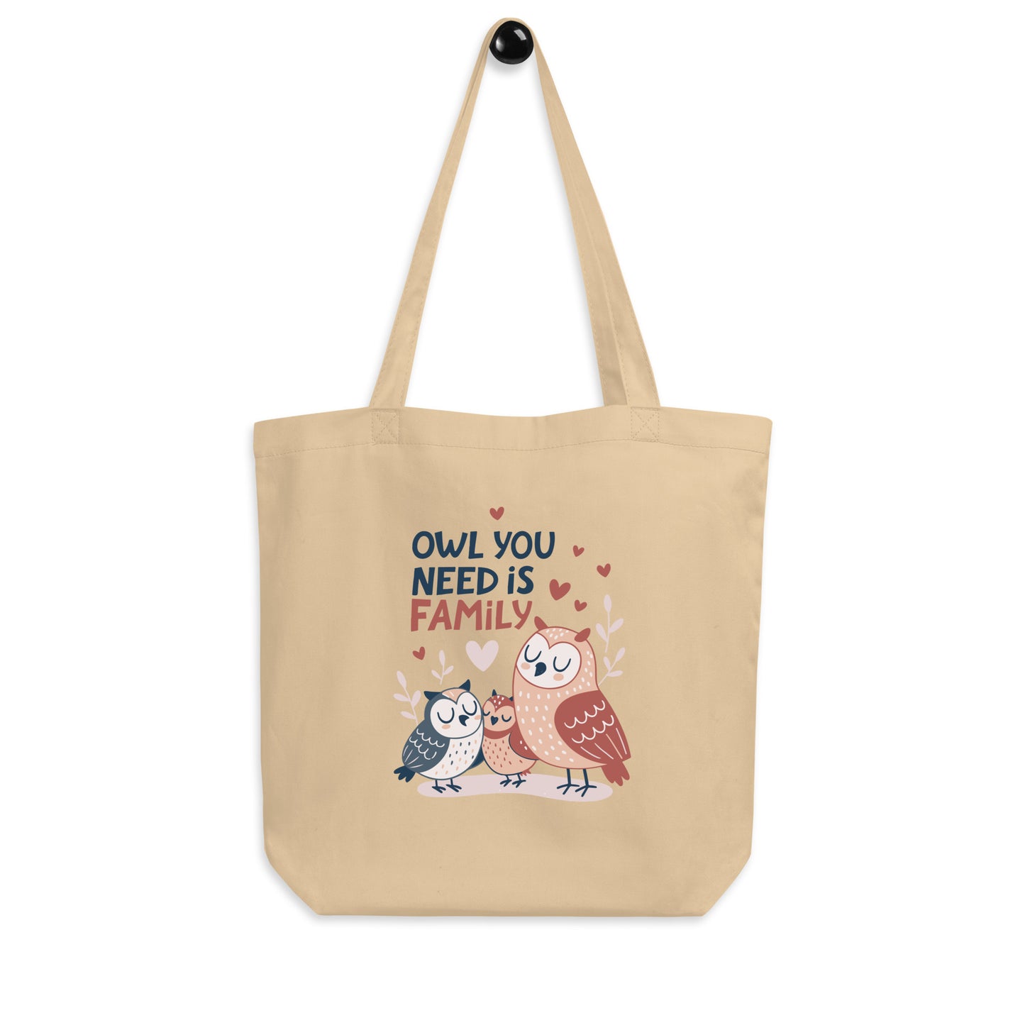 Eco Tote Bag – OwlTote Sustainable Fashion Companion for Family Day Outings Oyster Dudeily