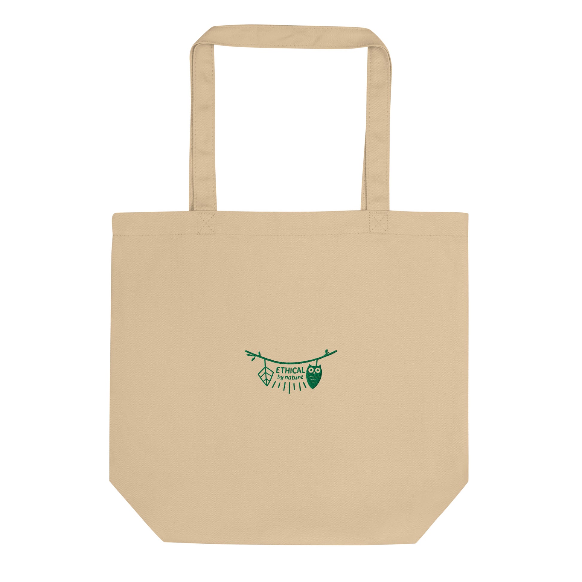 Eco Tote Bag: Ethical by Nature | Owl Embroidered Sustainable Fashion Accessory USA by Dudeily Dudeily