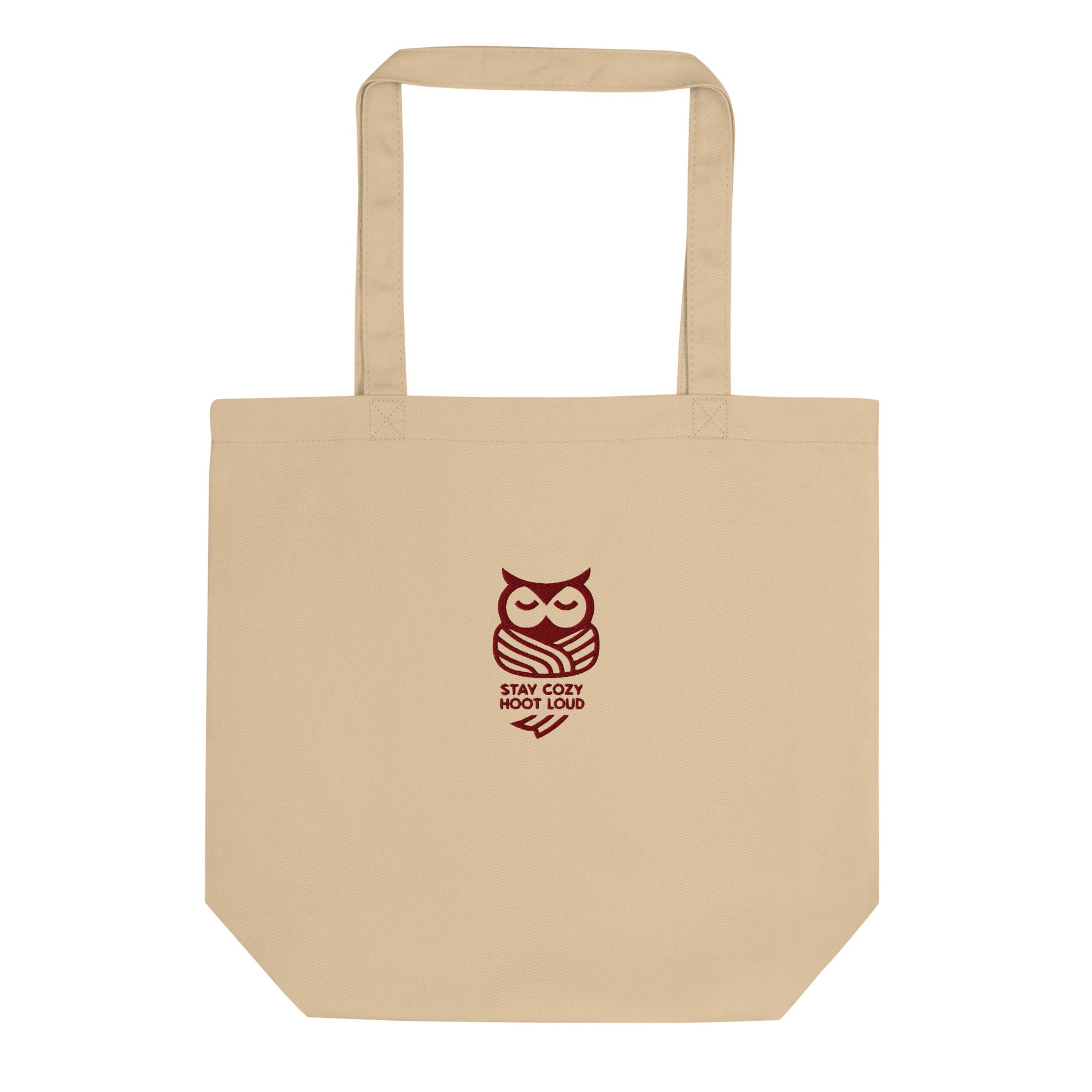 Owl Eco Tote Bag: 'Stay Cozy Hoot Loud' in Fall | Sustainable Fashion USA Dudeily