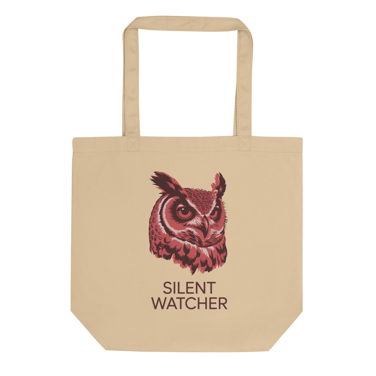 Eco Tote Bag: 'Silent Watcher' in Fall | Sustainable Owl Fashion USA Dudeily