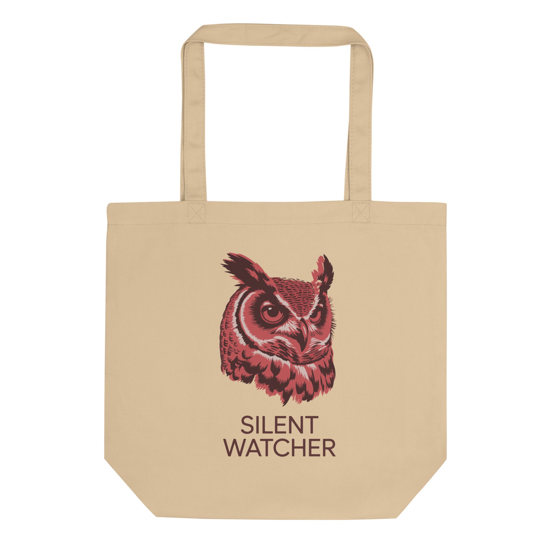 Eco Tote Bag: 'Silent Watcher' in Fall | Sustainable Owl Fashion USA Dudeily