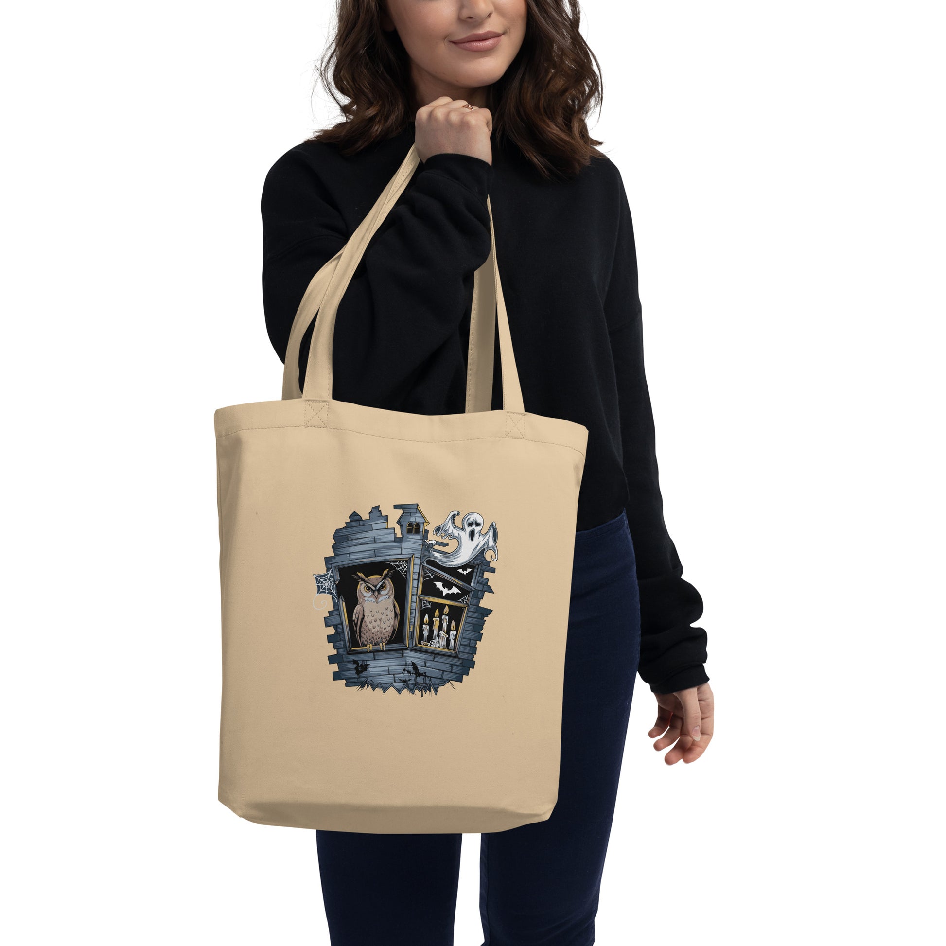 Eco Tote Bag: Halloween Owl Sustainable & Eco-Friendly Style USA Dudeily
