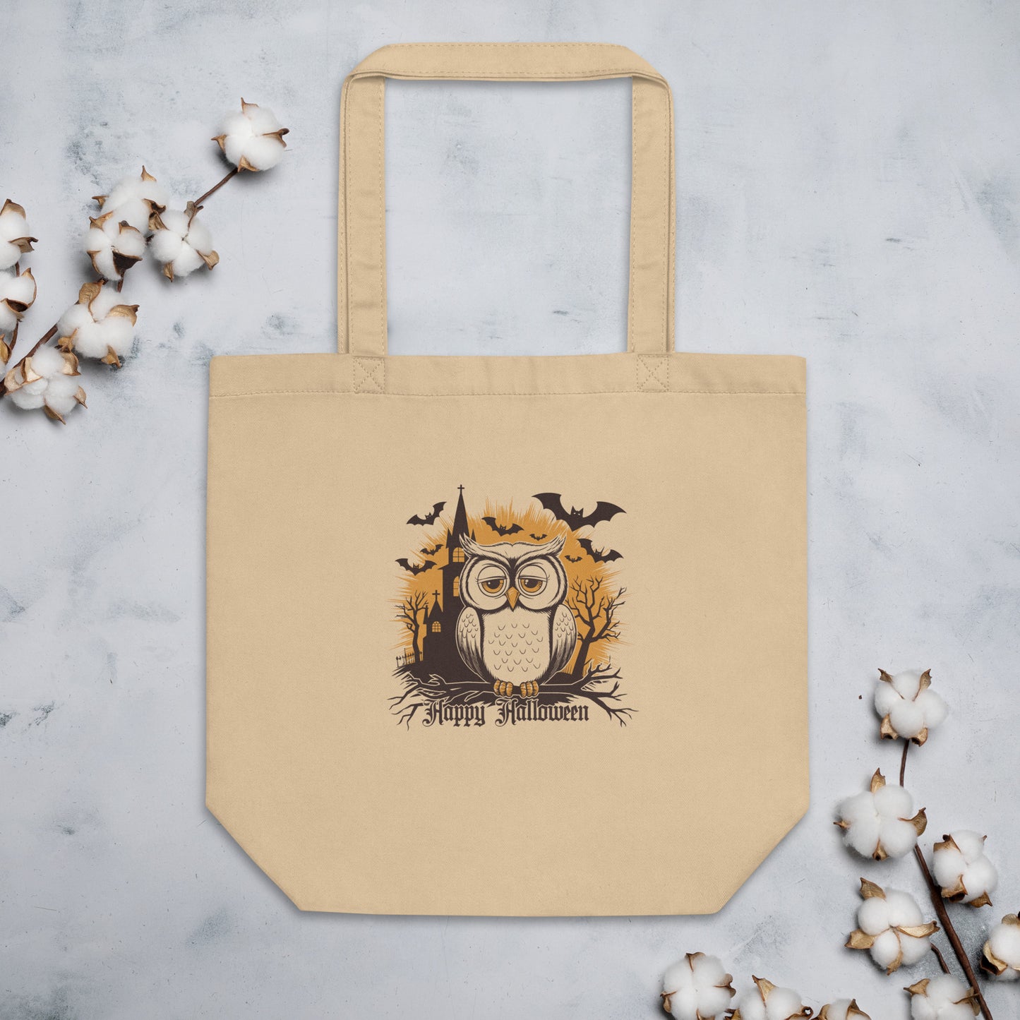 Eco Tote Bag: Halloween Owl Sustainable & Eco-Friendly Style USA Dudeily