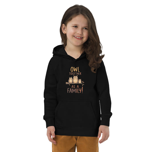OwlNest Kids Eco Hoodie – Cozy & Conscious Comfort for Little Hoots Black Dudeily