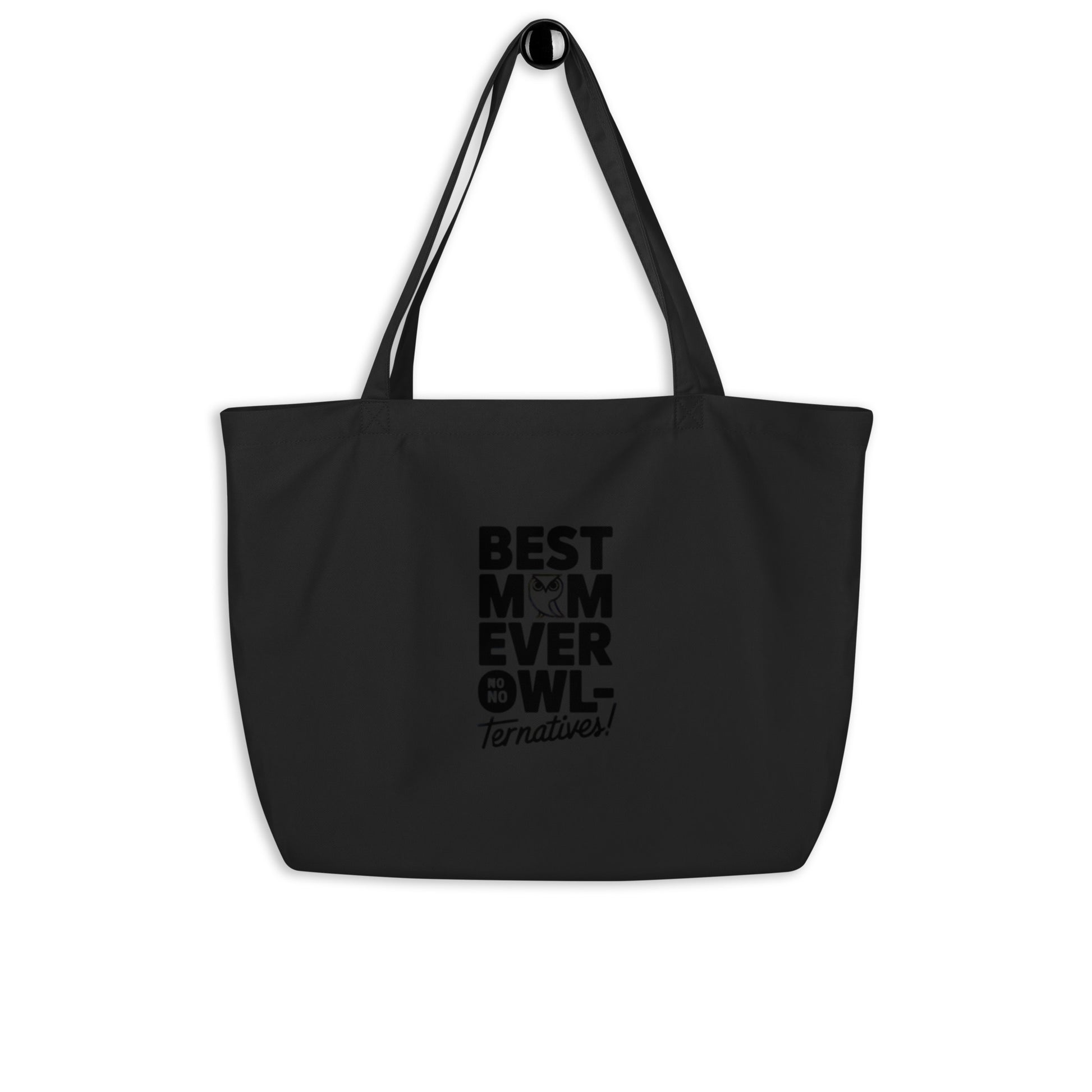 Large Organic Tote Bag – Owl-Themed Heavy-Duty Eco-Friendly Cotton Shopper Dudeily