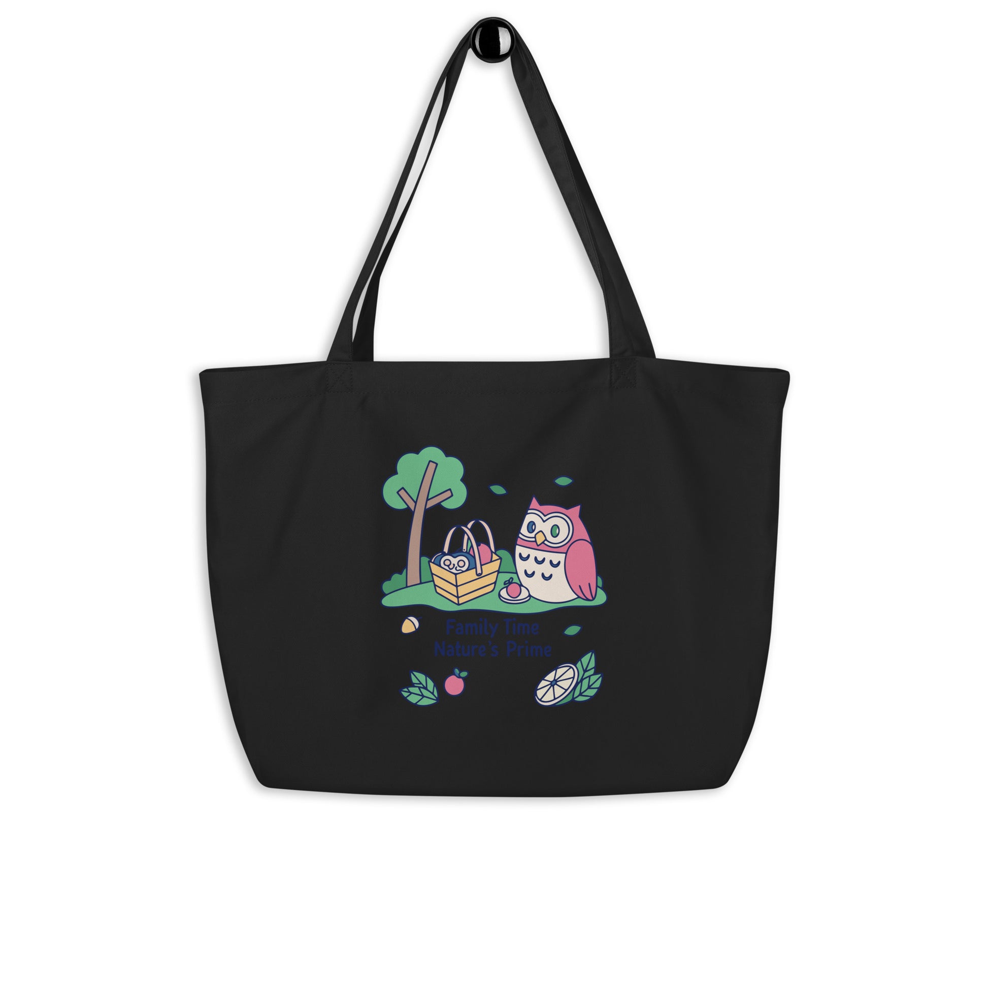 Large Organic Tote Bag – OwlCarry Sustainable Fashion Essential for Family Day Dudeily