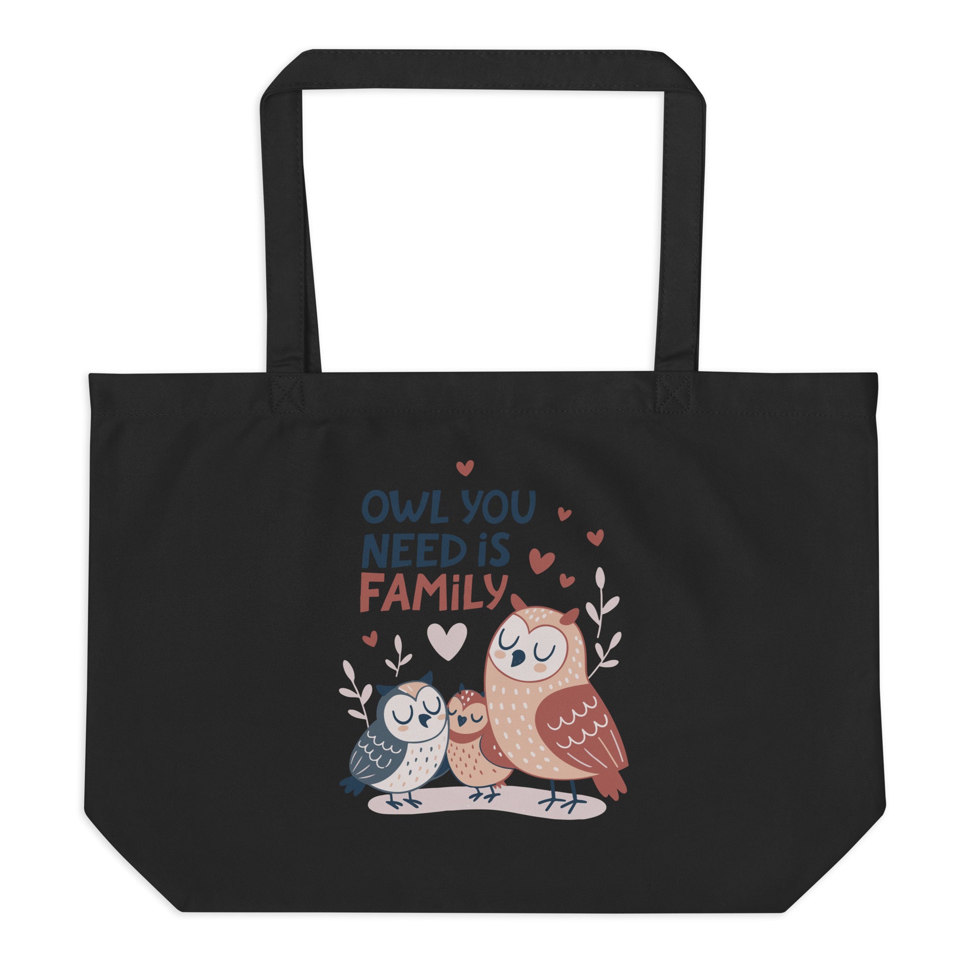 Large Organic Tote Bag – OwlCarry Sustainable Fashion Tote for Family Day Adventures Dudeily