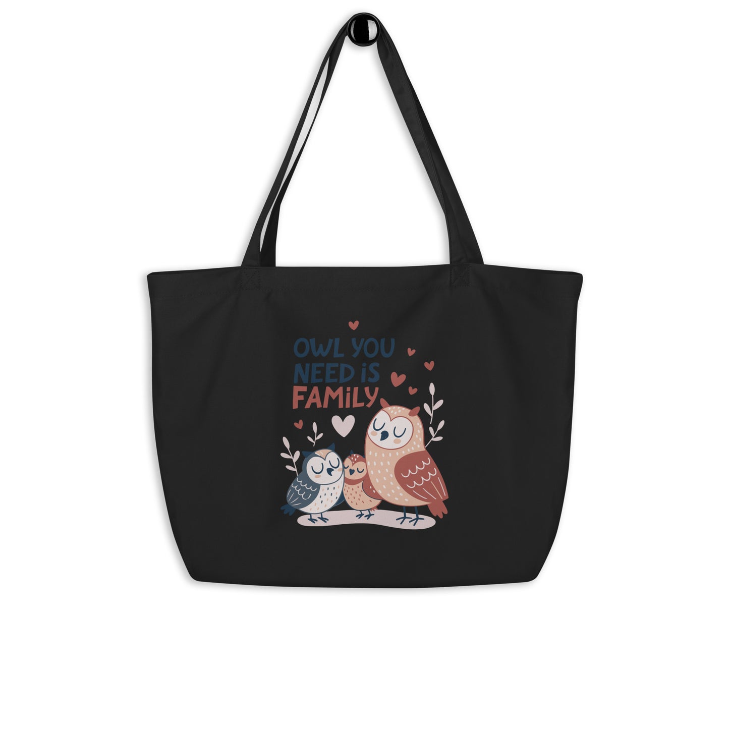 Large Organic Tote Bag – OwlCarry Sustainable Fashion Tote for Family Day Adventures Dudeily