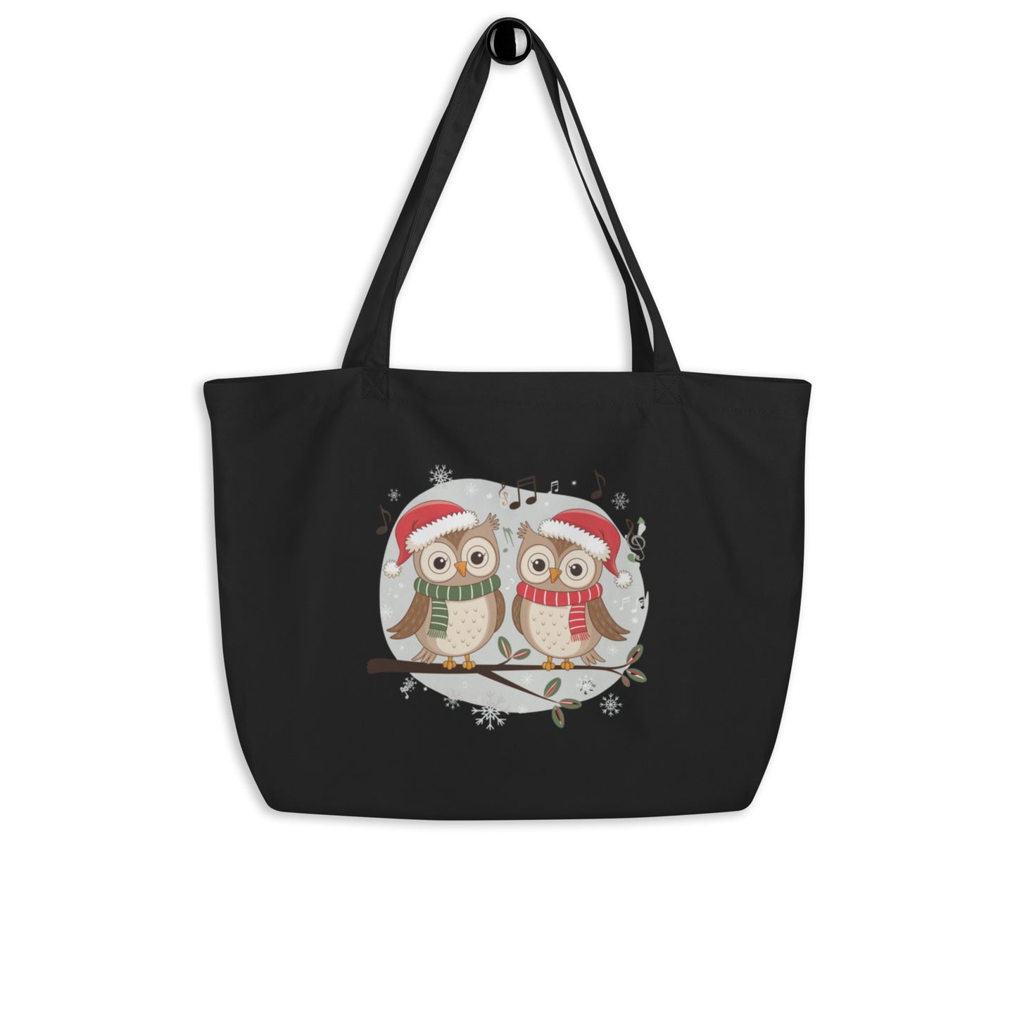 Large Organic Tote Bag: Owl Themed Spacious, Durable, and Eco-Friendly for Everyday Use Default Title Dudeily