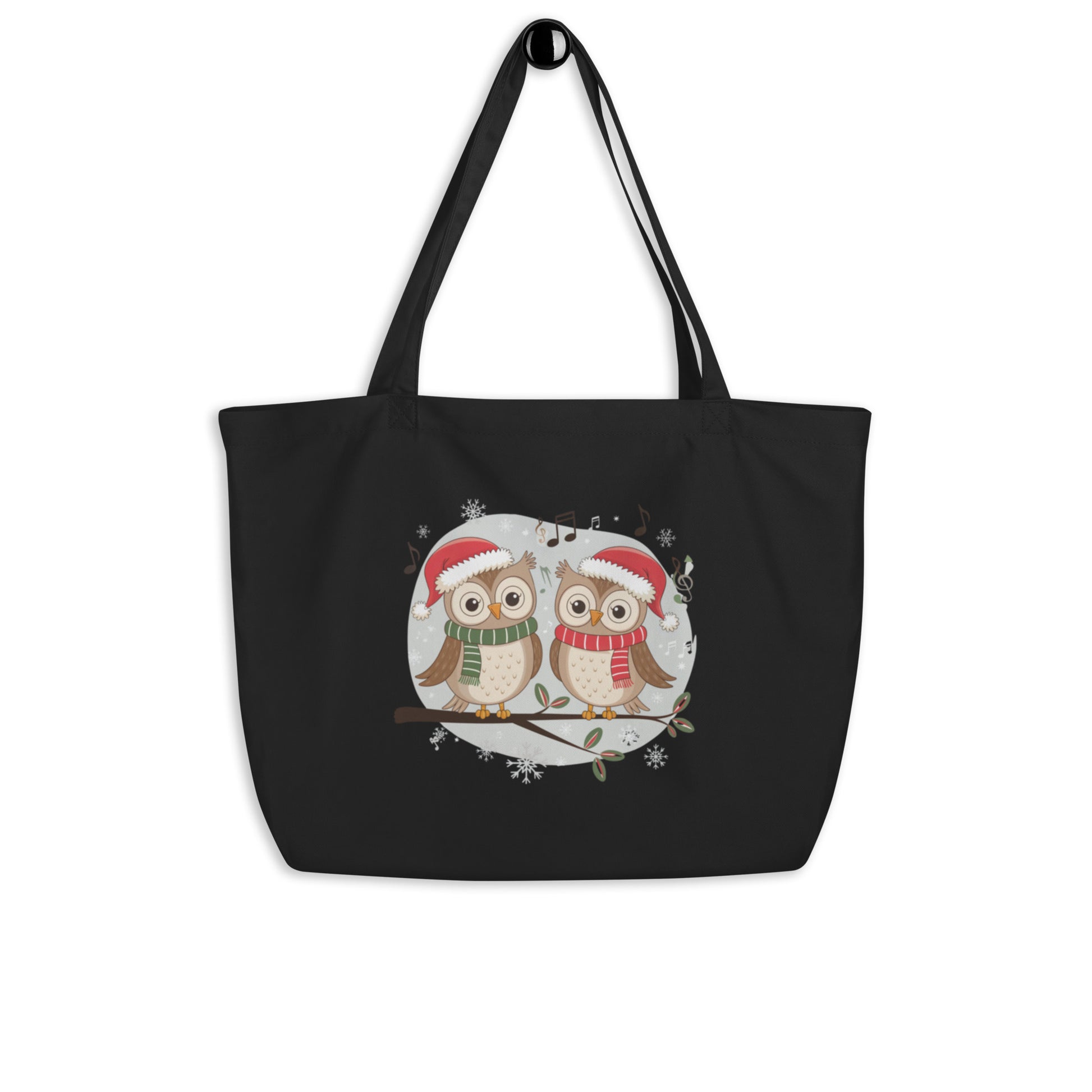 Large Organic Tote Bag: Owl Themed Spacious, Durable, and Eco-Friendly for Everyday Use Default Title Dudeily