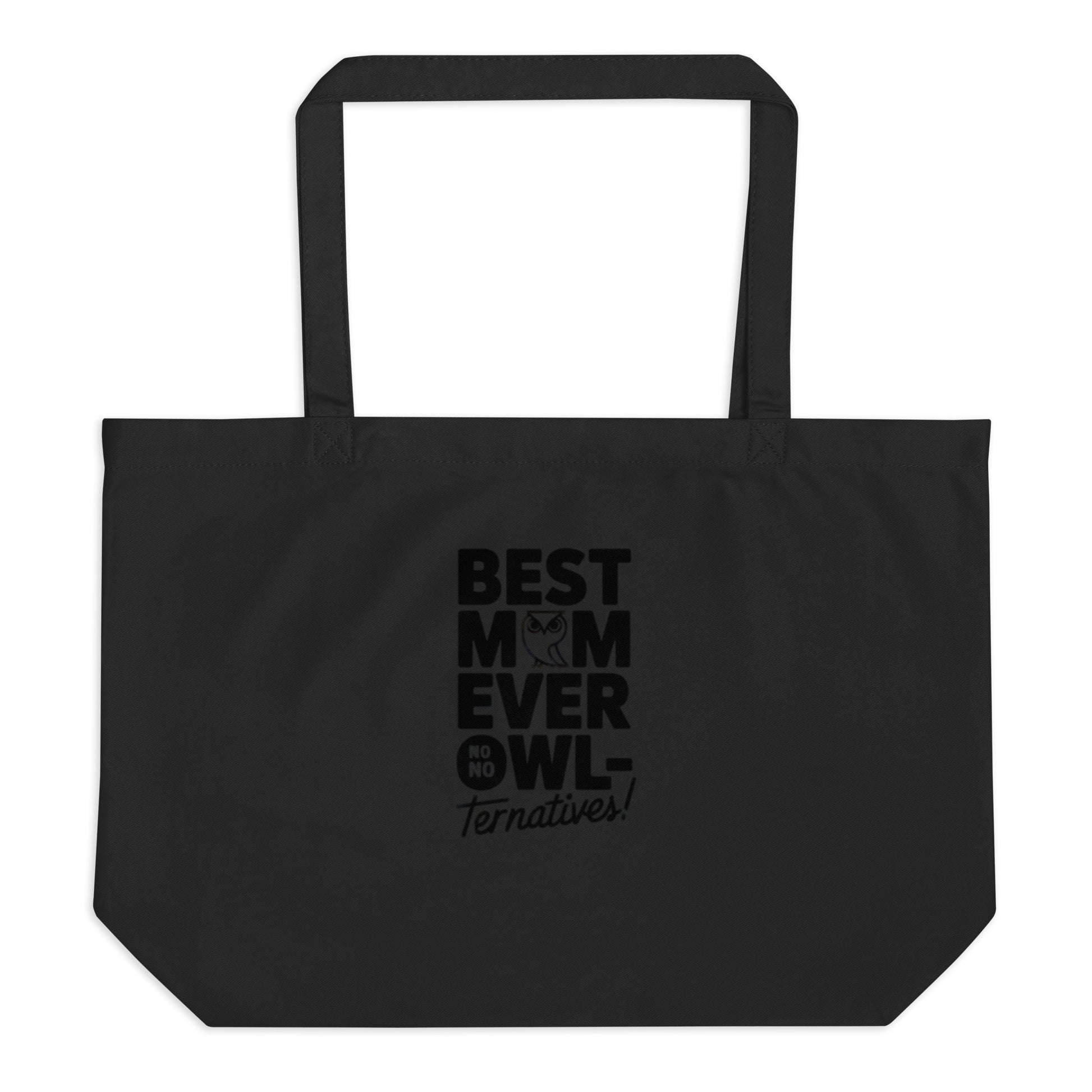 Large Organic Tote Bag – Owl-Themed Heavy-Duty Eco-Friendly Cotton Shopper Dudeily