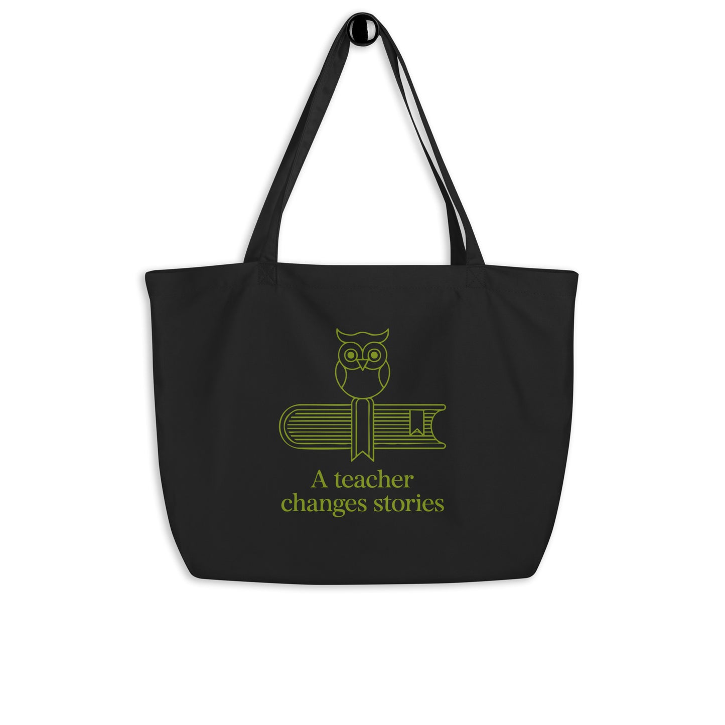 Large organic tote bag Black Dudeily