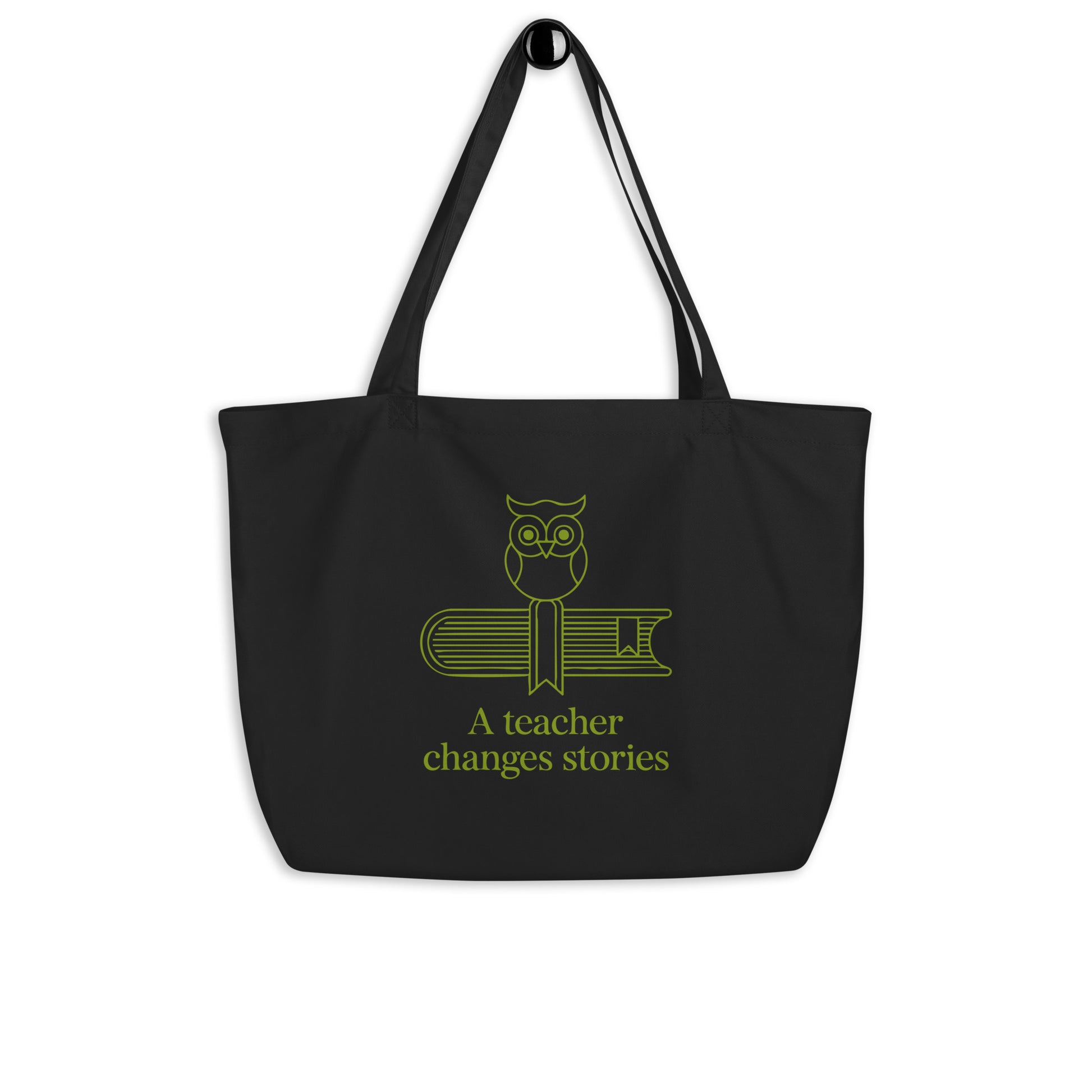 Large organic tote bag Black Dudeily