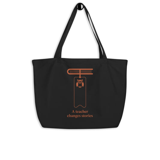 Large organic tote bag Black Dudeily