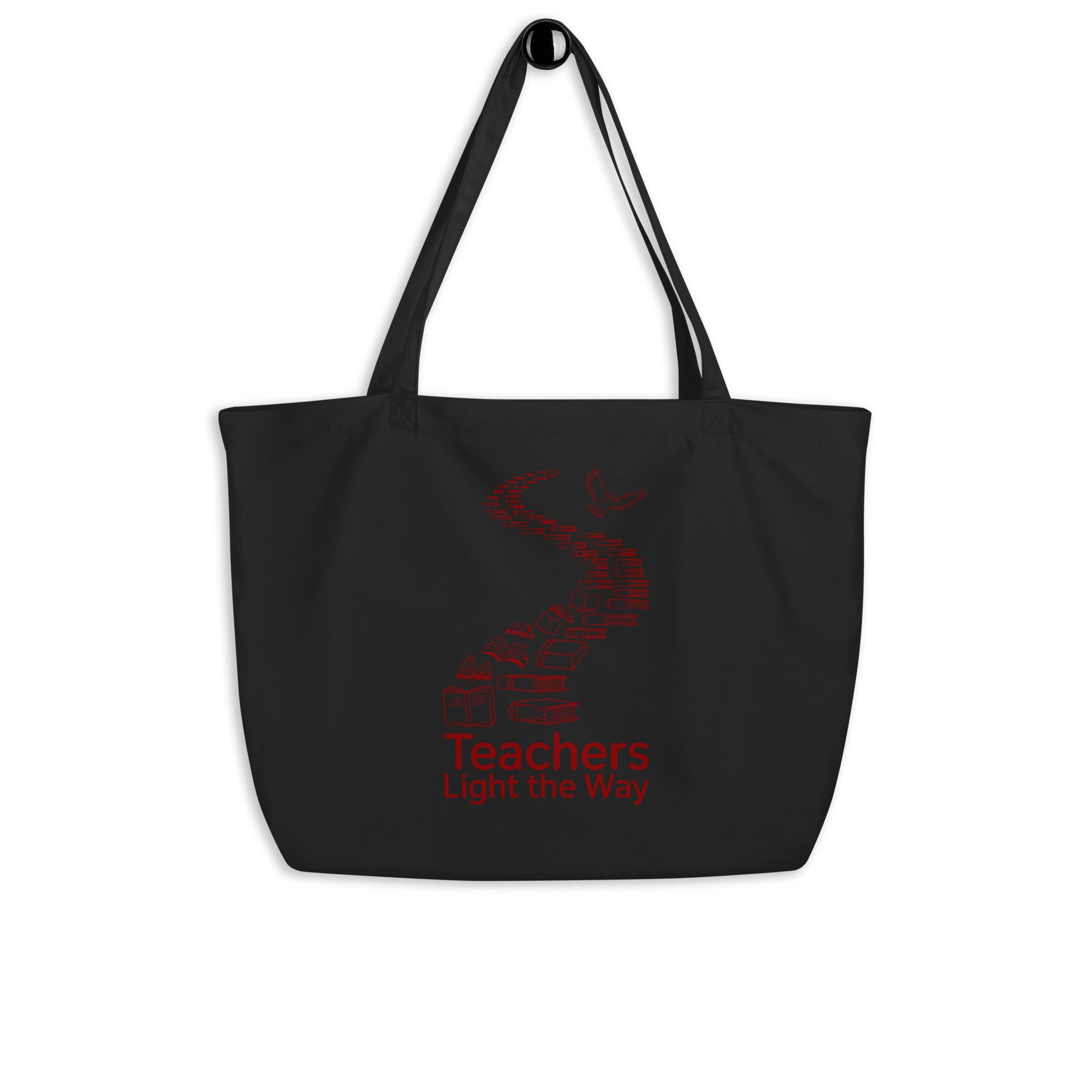 Large organic tote bag Black Dudeily