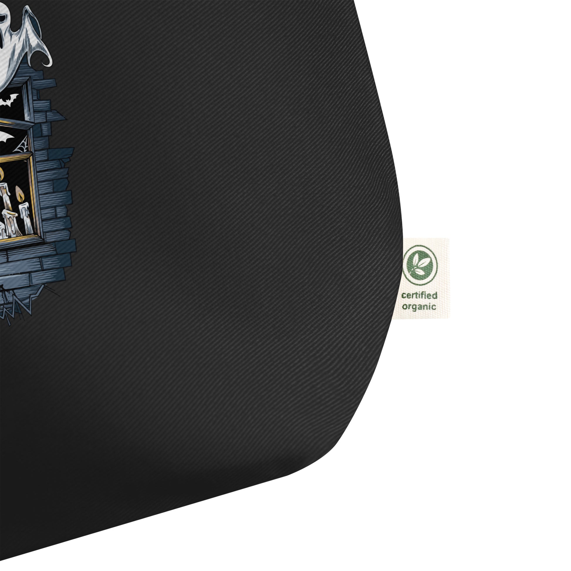 Large Organic Tote Bag: Halloween Owl Eco-Friendly Sustainable USA Dudeily