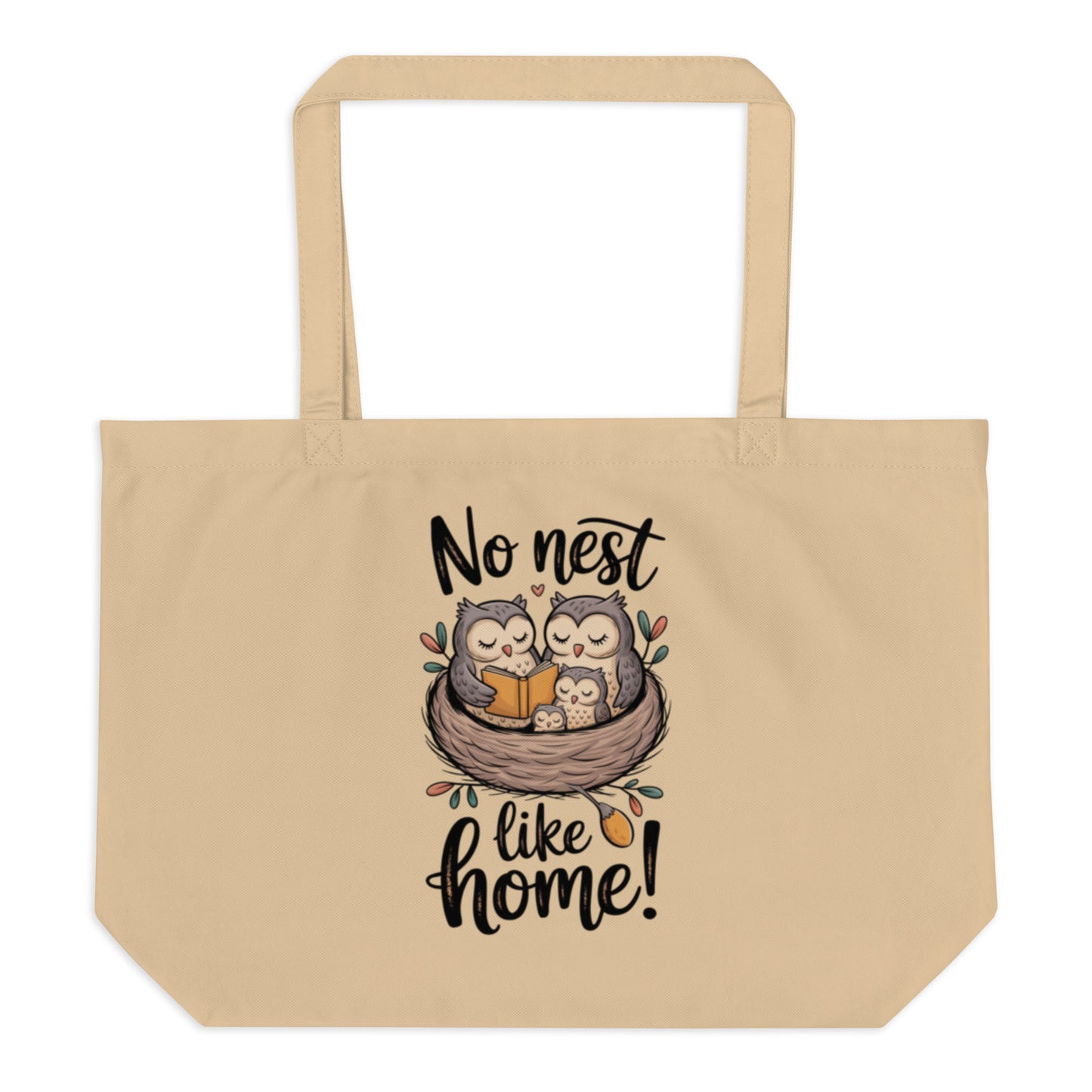 OwlNest Large Organic Tote Bag – Eco Style with Room to Spare Dudeily