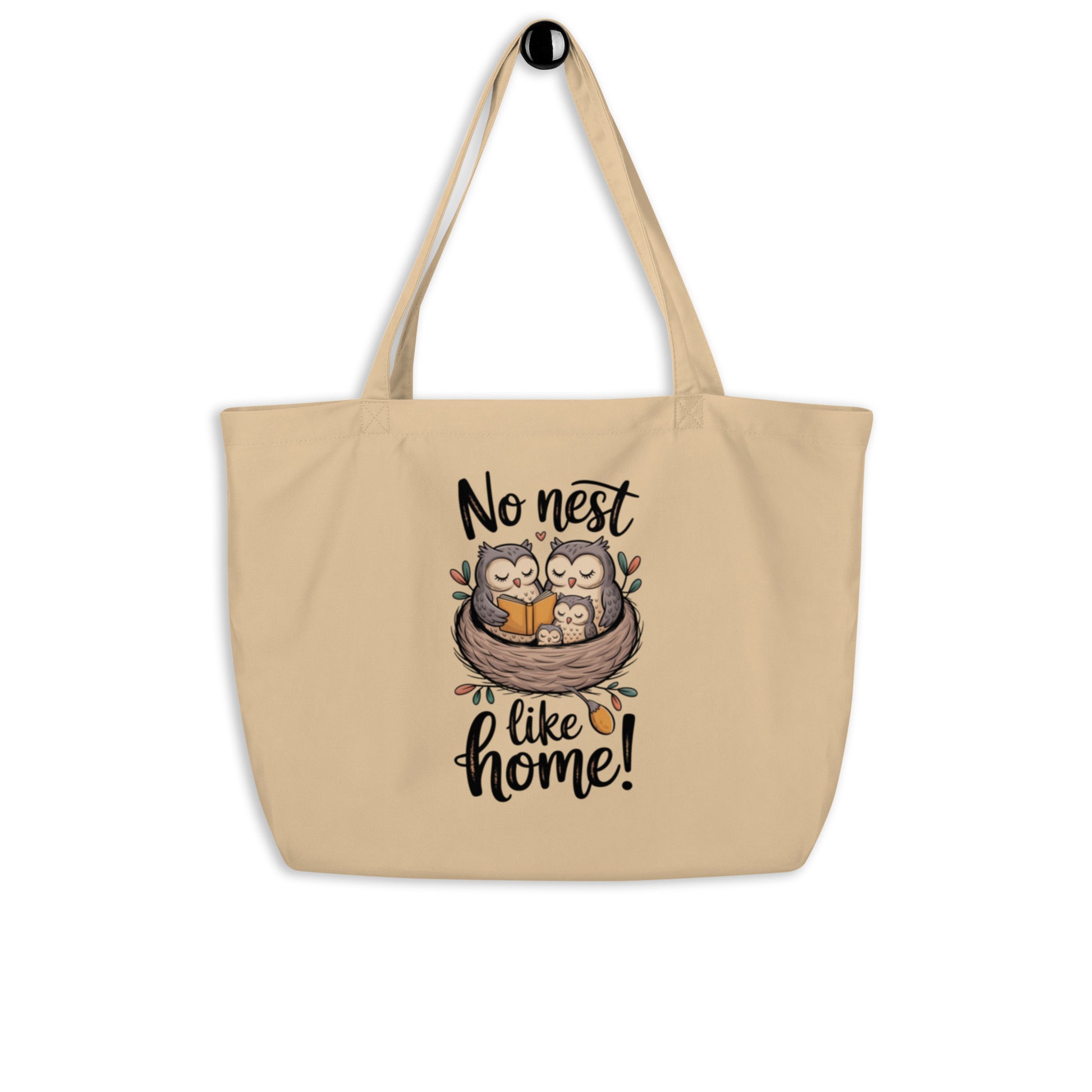 OwlNest Large Organic Tote Bag – Eco Style with Room to Spare Dudeily