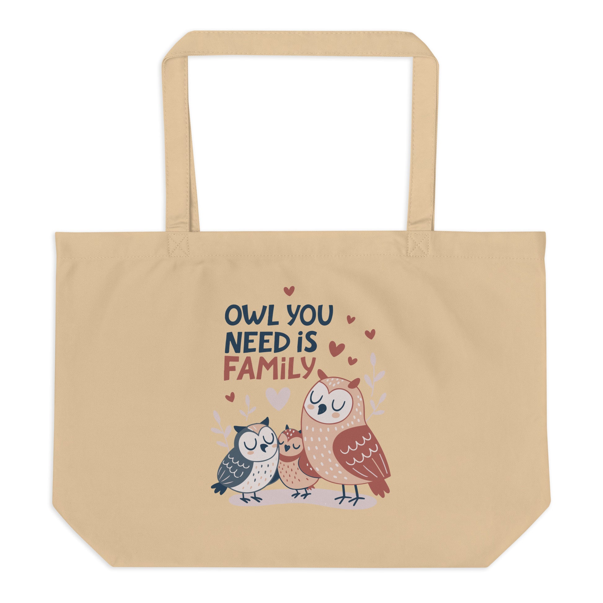 Large Organic Tote Bag – OwlCarry Sustainable Fashion Tote for Family Day Adventures Dudeily