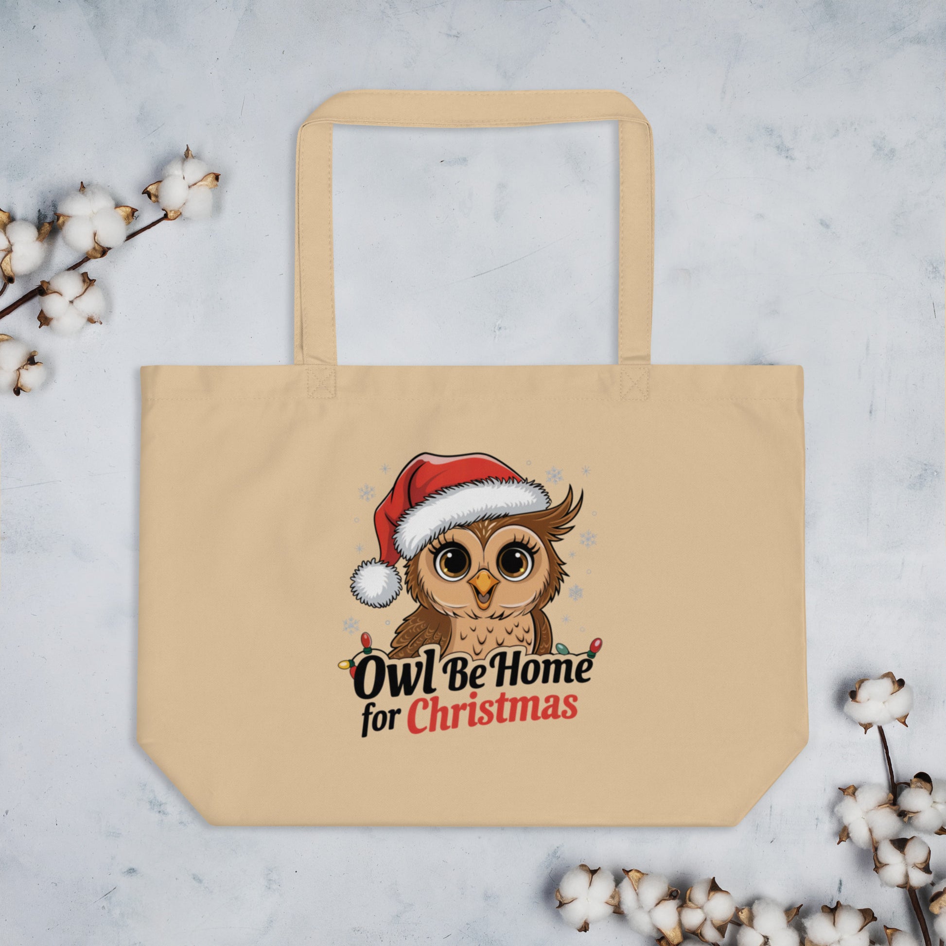 Large Organic Tote Bag: Owl Themed Eco-Friendly, Spacious, and Perfect for Everyday Use Dudeily